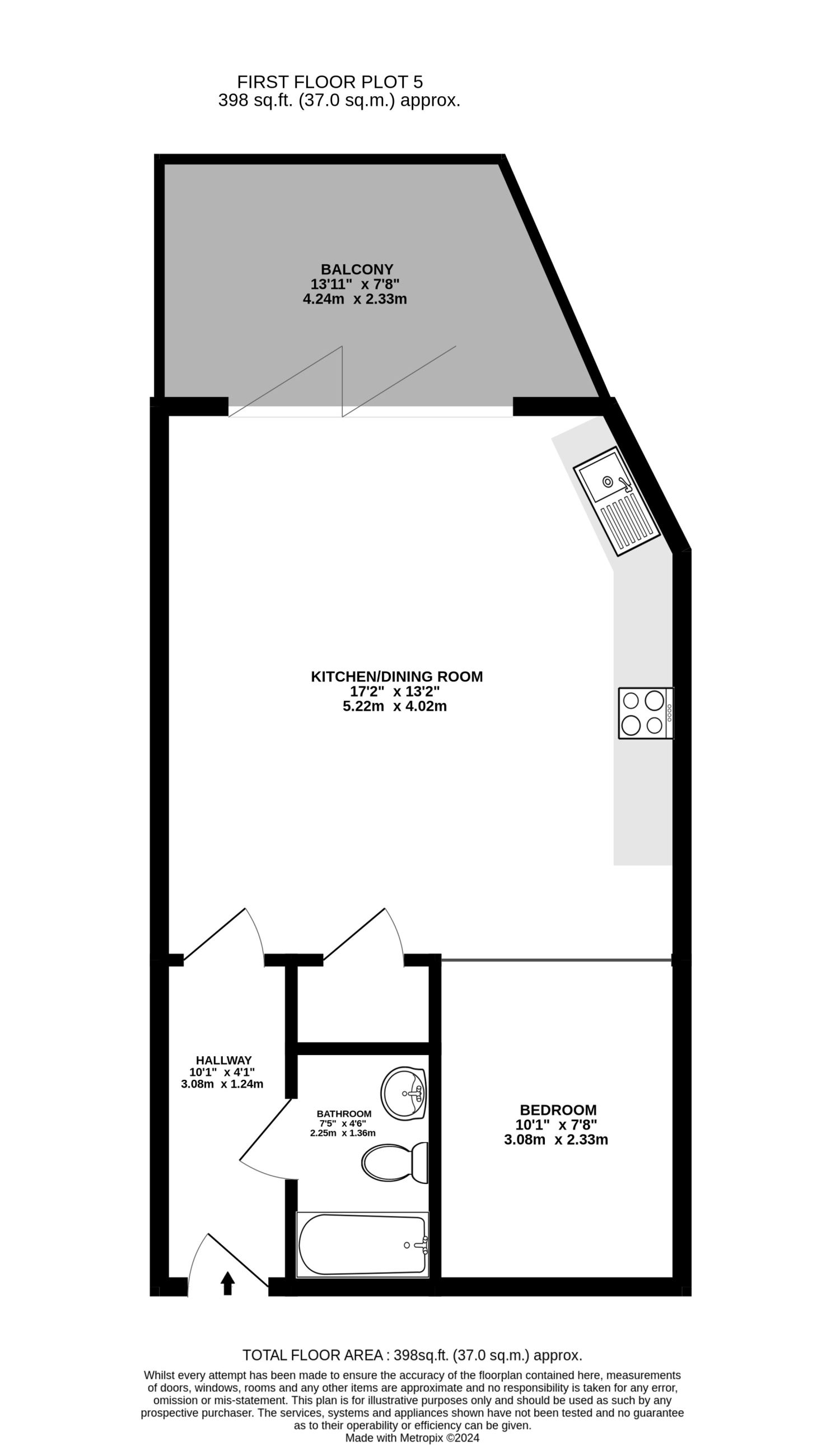 Flat 4 Palace Apartments 49-53, The Parade, Watford floorplan