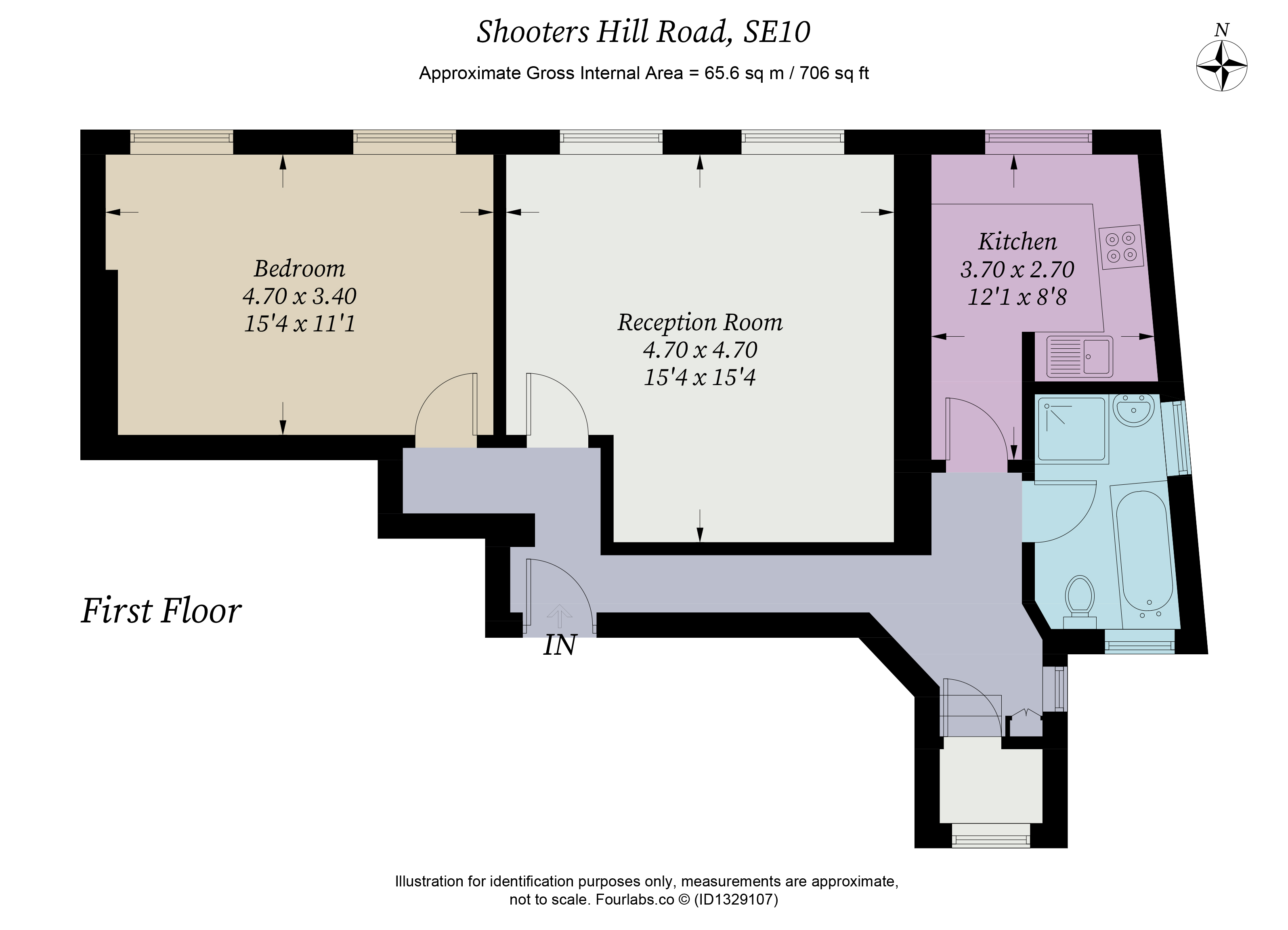 Flat 2, 54c Shooters Hill Road, London floorplan
