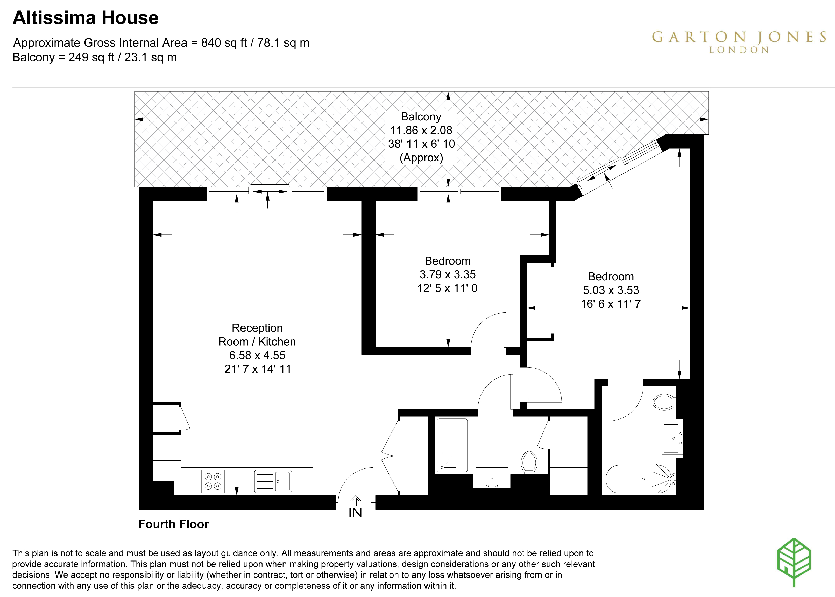 Altissima House, 340 Queenstown Road, London, SW11 floorplan