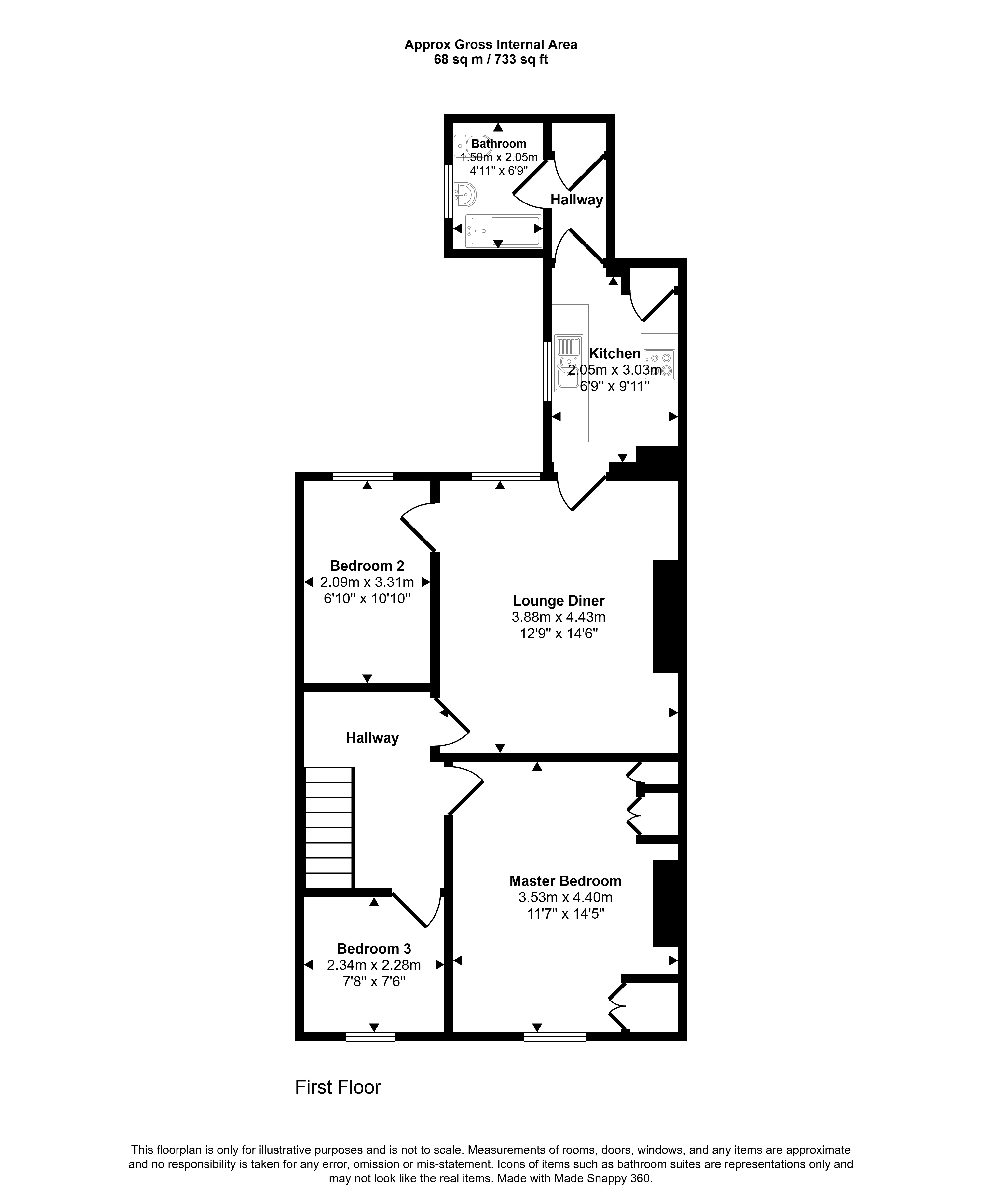33, Tweed Street, Hebburn floorplan