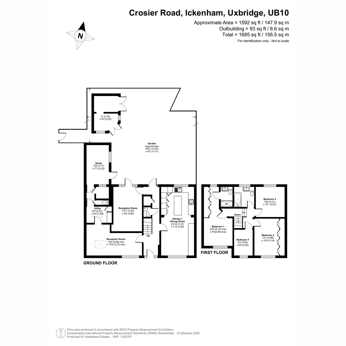 Crosier Road, Ickenham, UB10 8RR floorplan