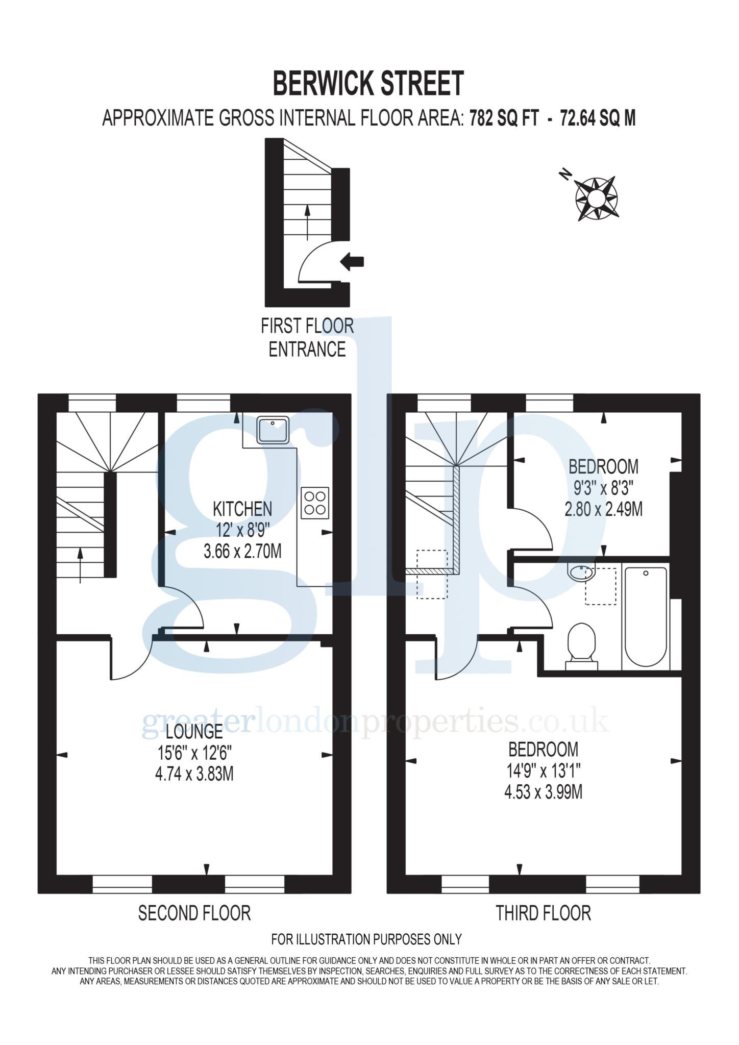 2 Bedrooms Flat to rent in Berwick Street, Soho W1F