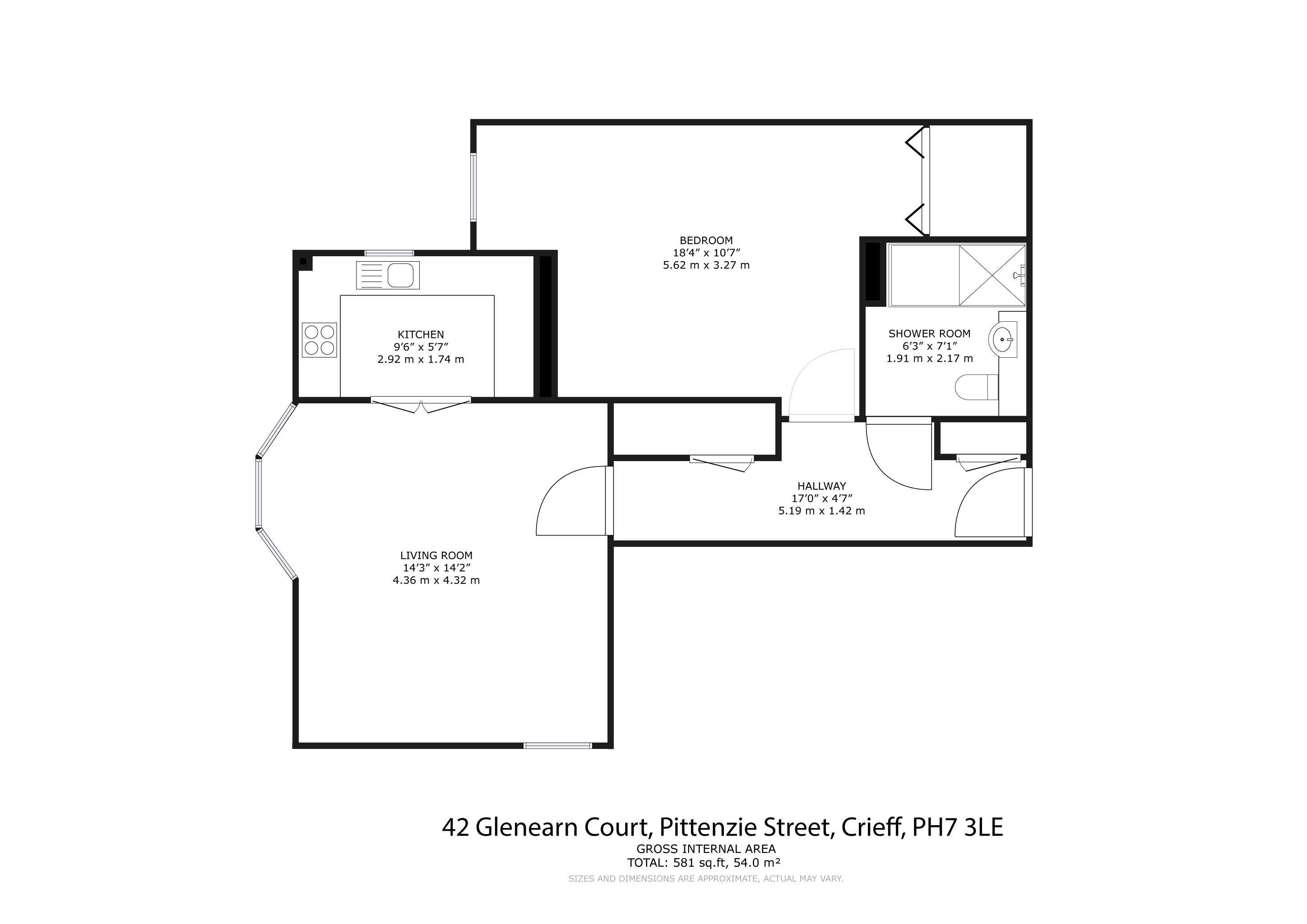 42, Glenearn Court, Crieff floorplan
