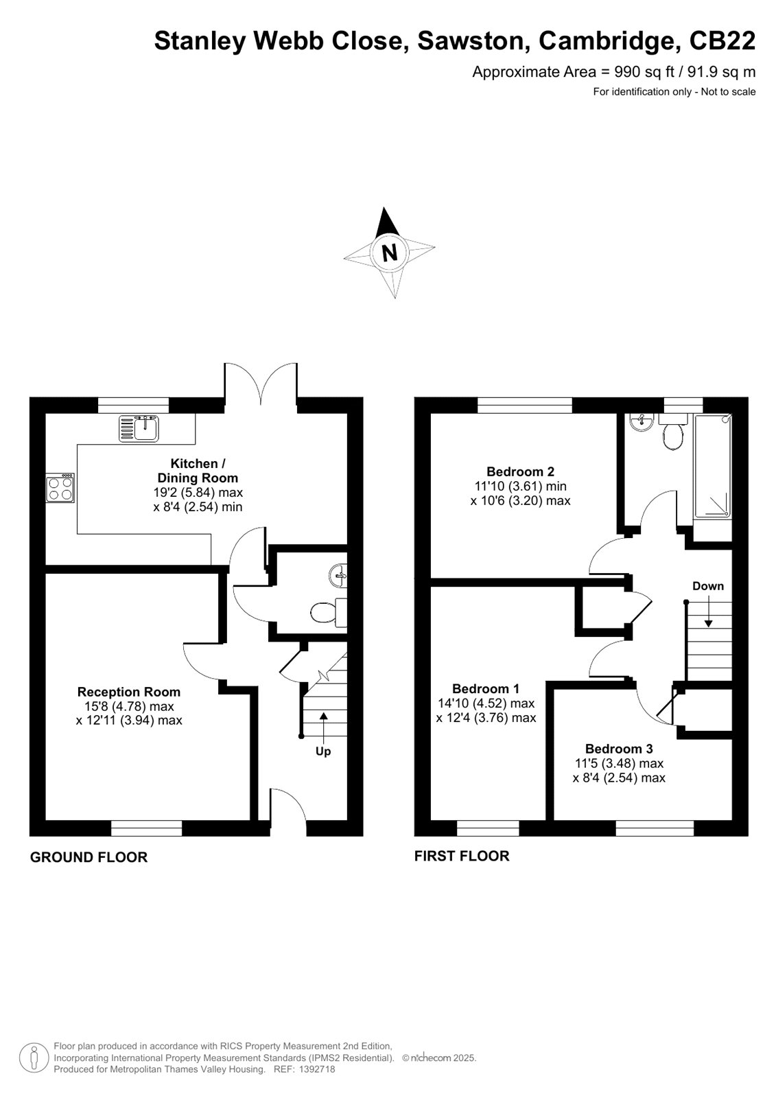 MTVH SO, 37, Stanley Webb Close, Cambridge floorplan