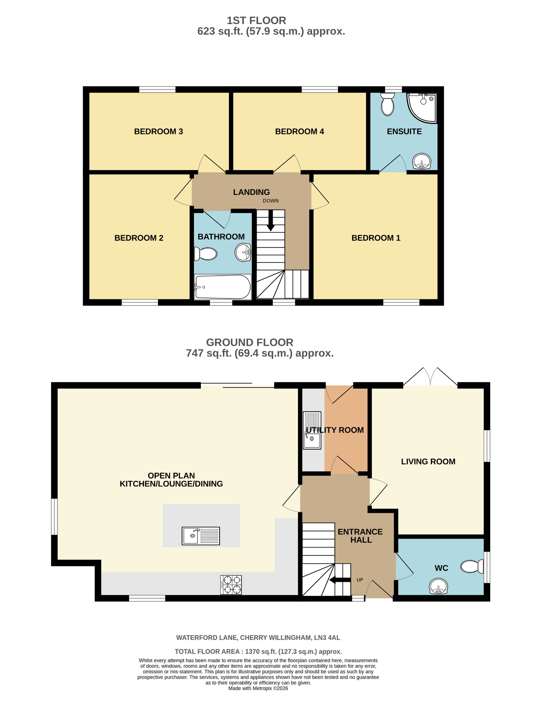 8, Waterford Lane, Cherry Willingham floorplan