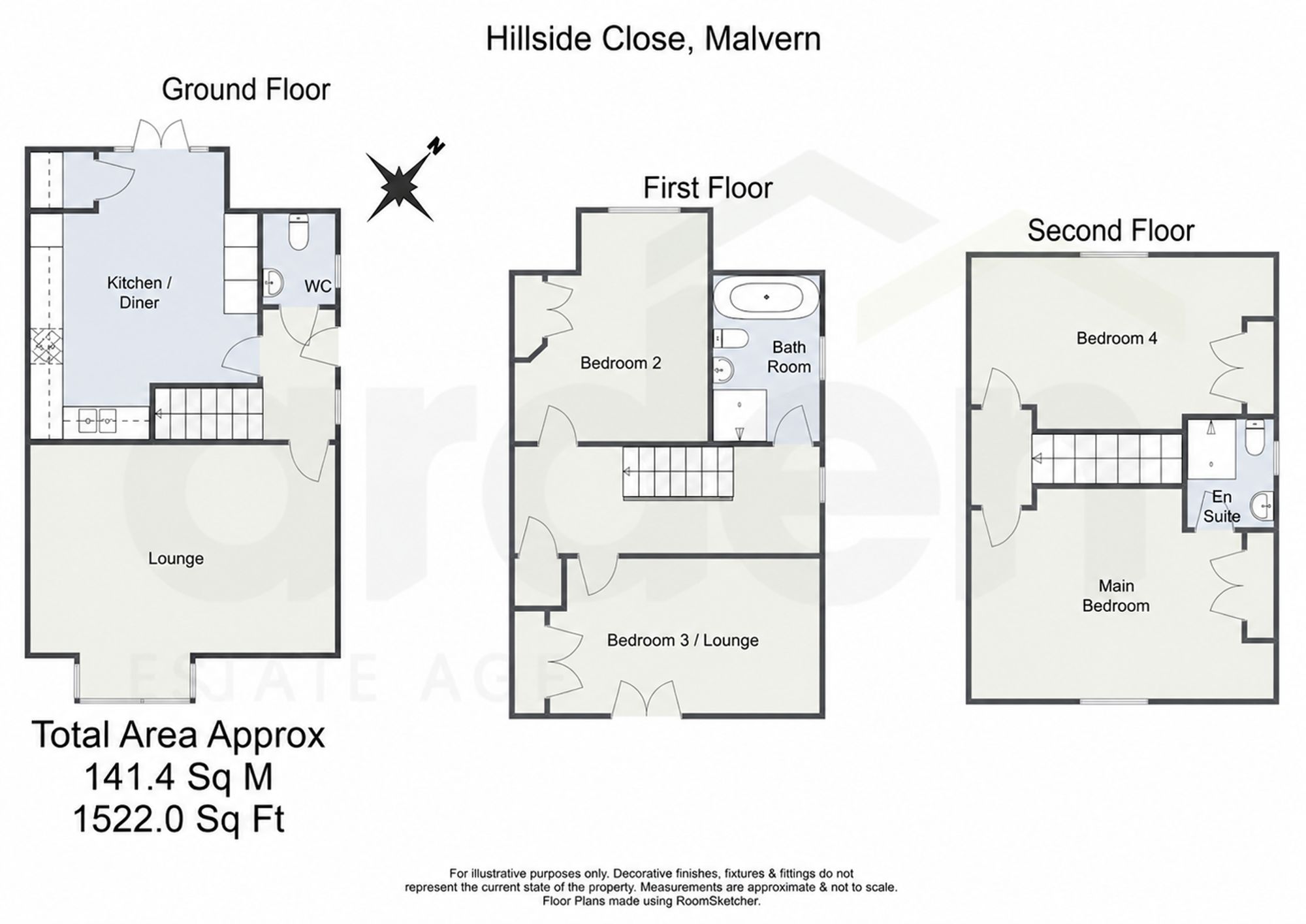 1 Hillside Close, Malvern floorplan