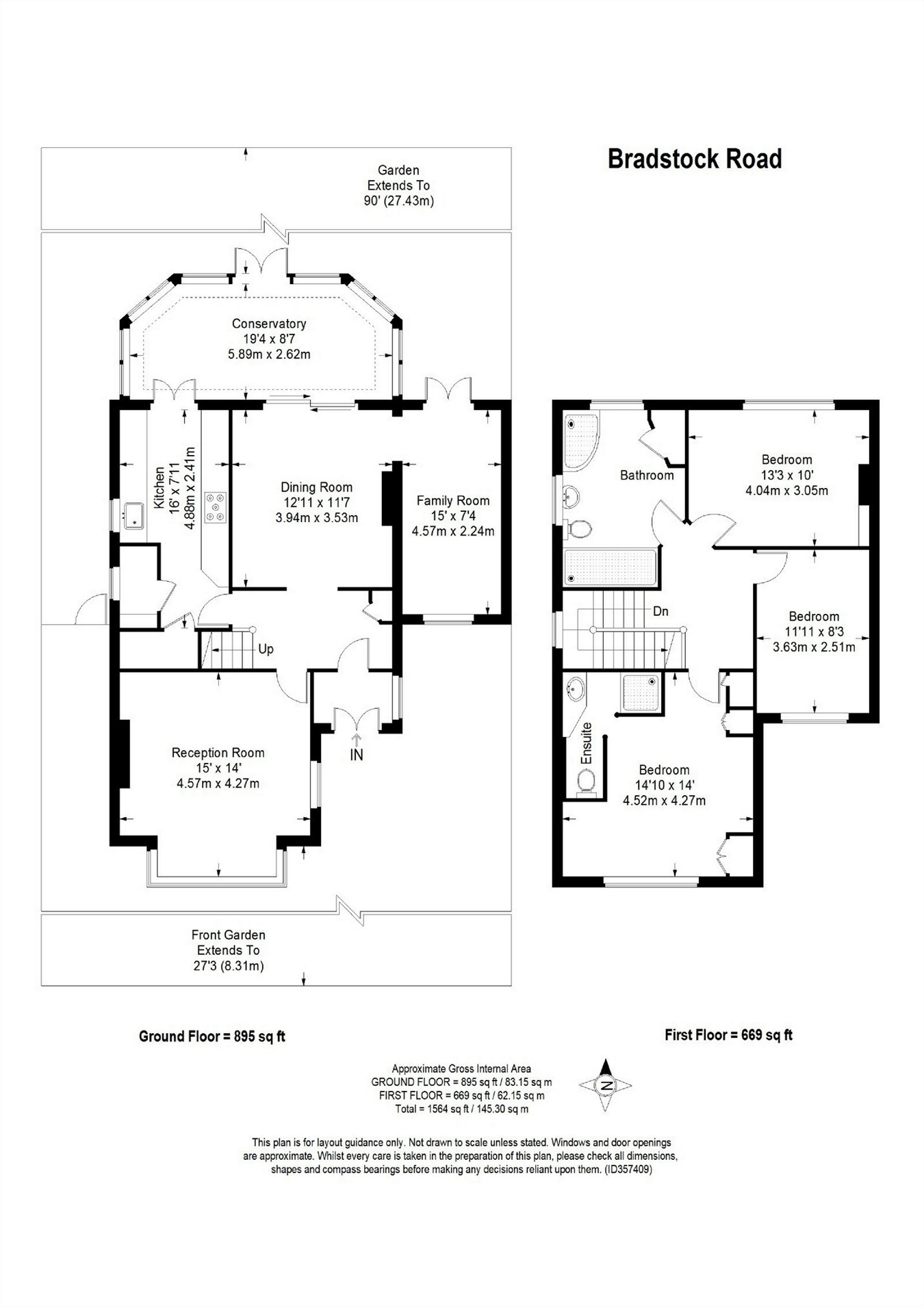 3 Bedrooms Detached house for sale in Bradstock Road, Stoneleigh, Epsom KT17