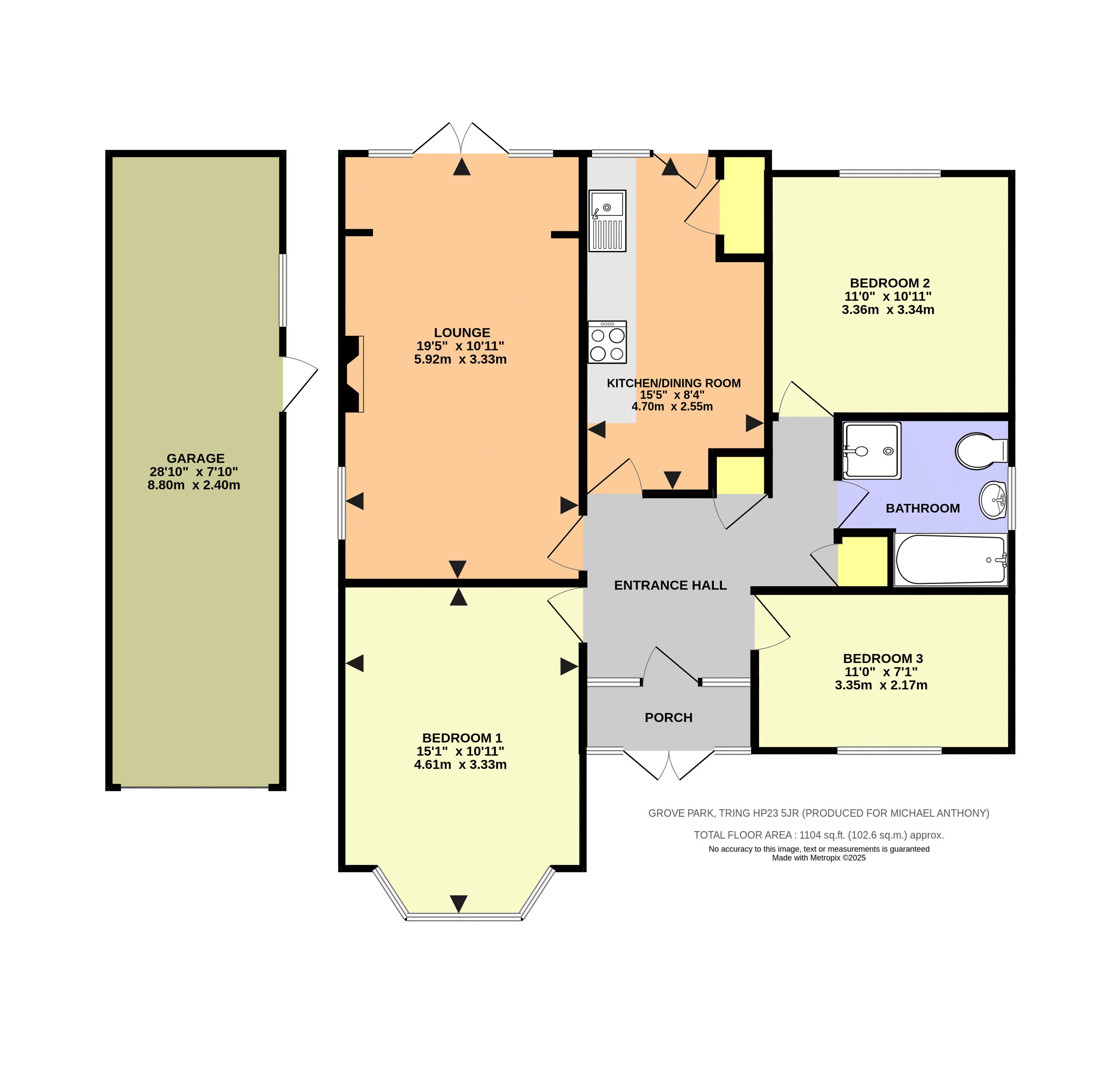 63, Grove Park, Tring floorplan