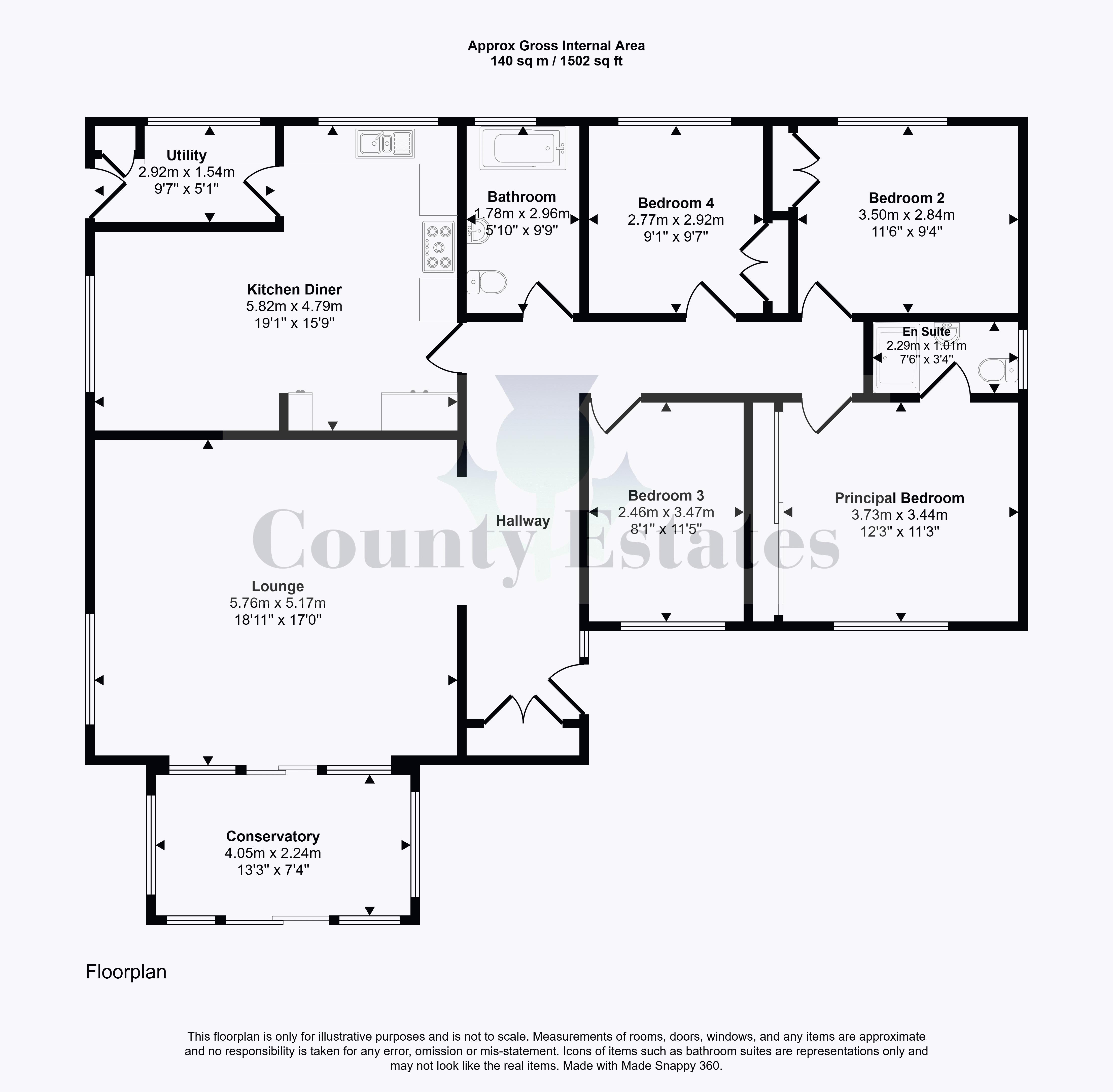 Jerah, Long Row, Menstrie floorplan