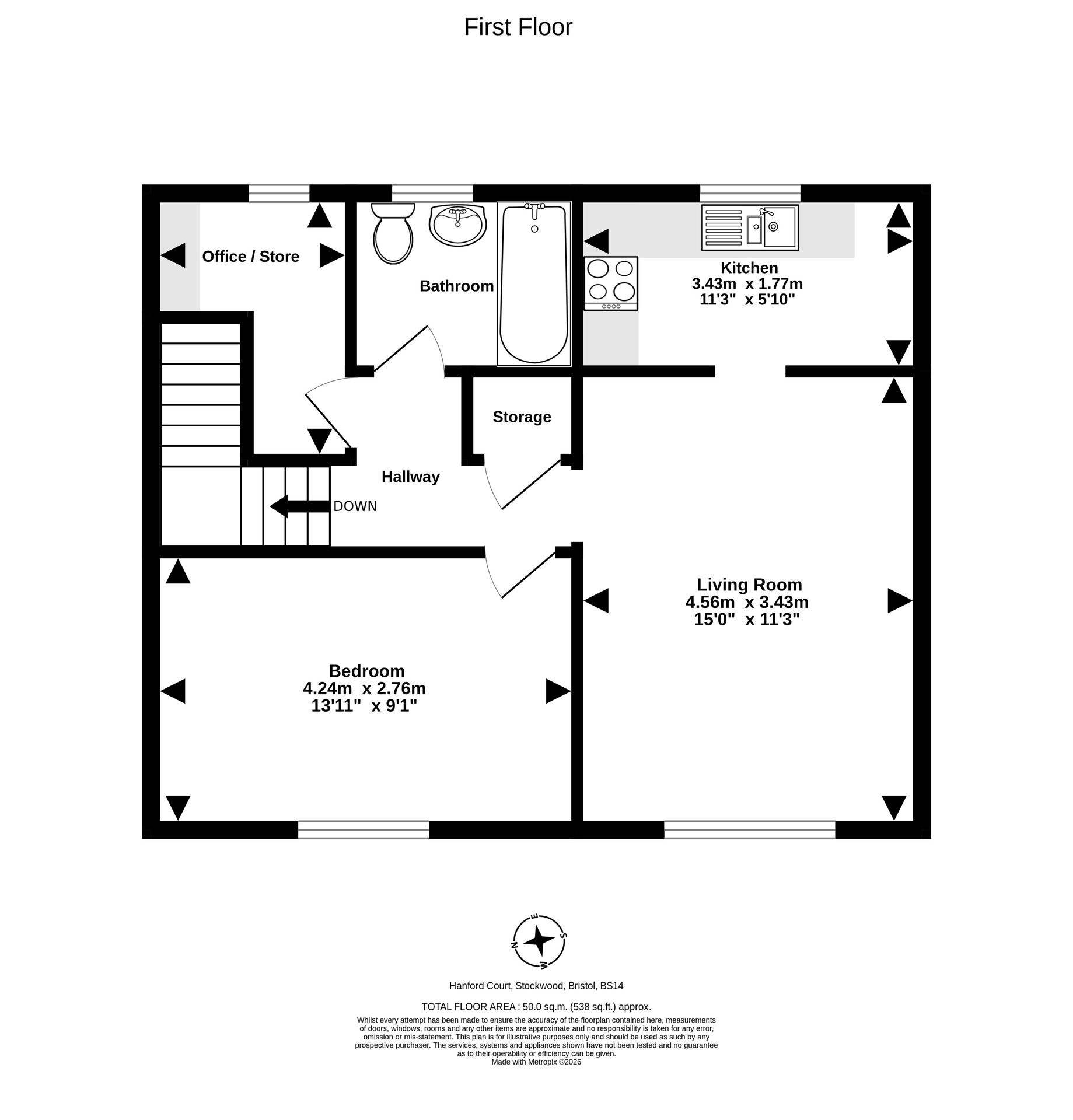 21 Hanford Court, Bristol floorplan