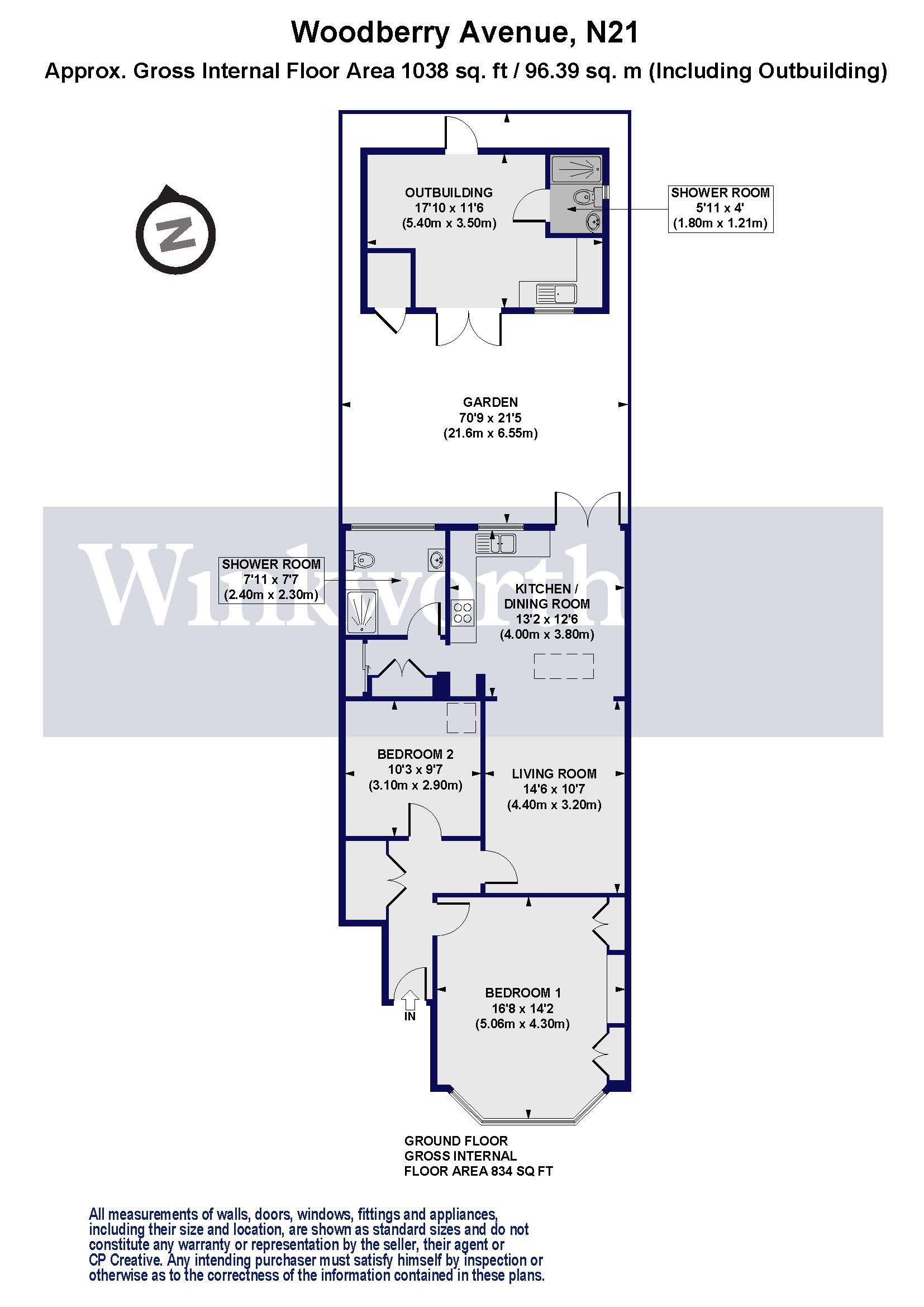 68, Woodberry Avenue, London floorplan
