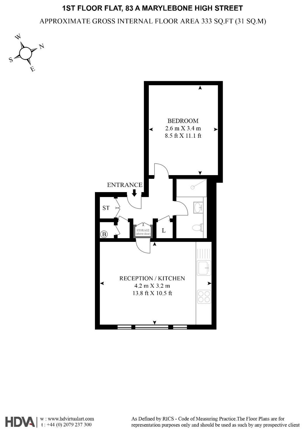 1 Bedrooms Flat to rent in Marylebone High Street, Marylebone, London W1U