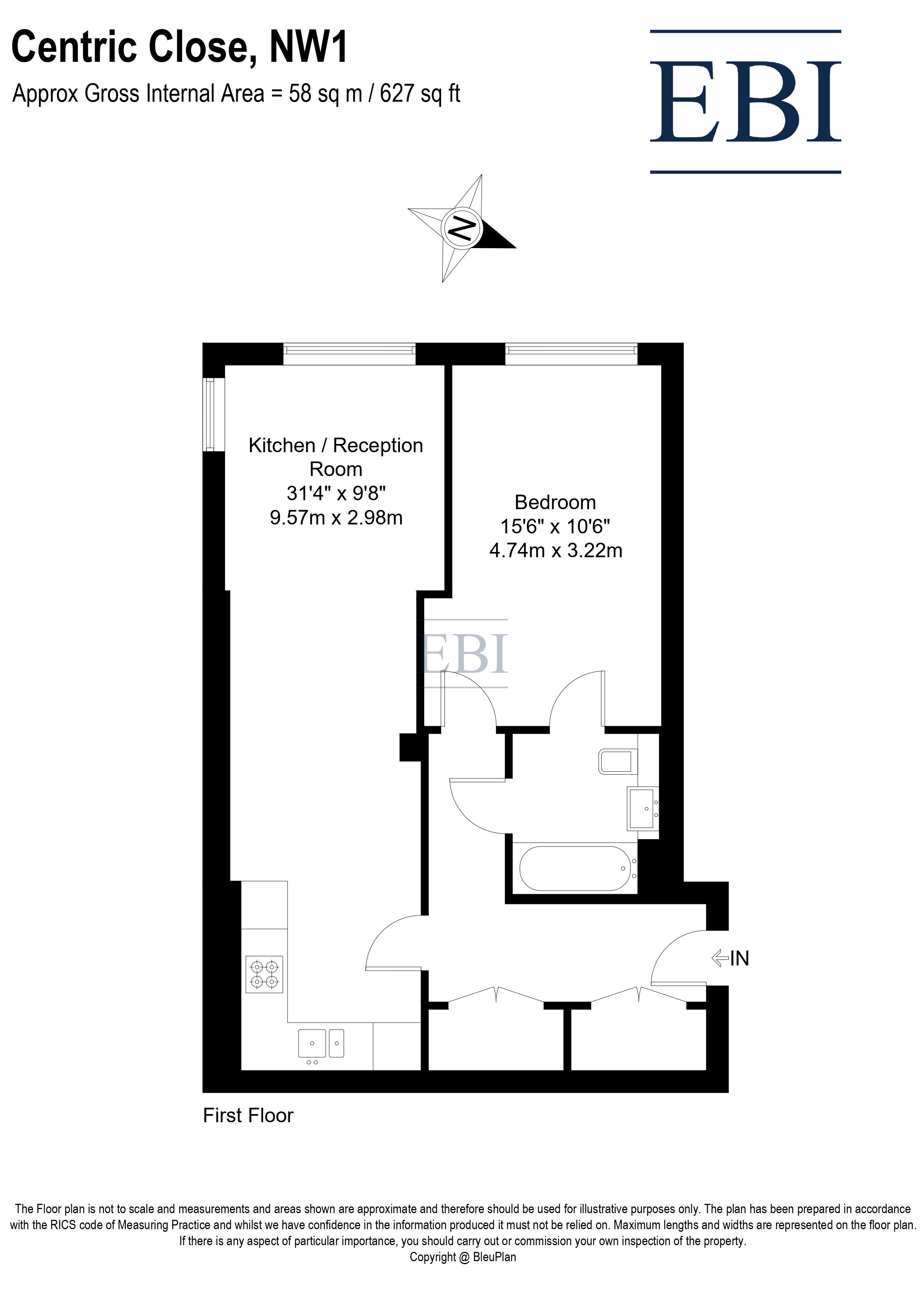 Flat 5, 1 Centric Close, London floorplan