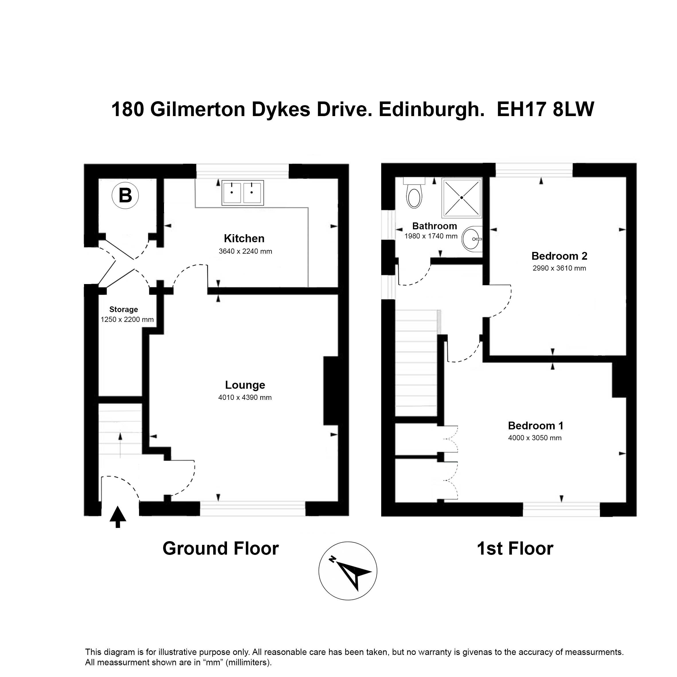 180, Gilmerton Dykes Drive, Edinburgh floorplan