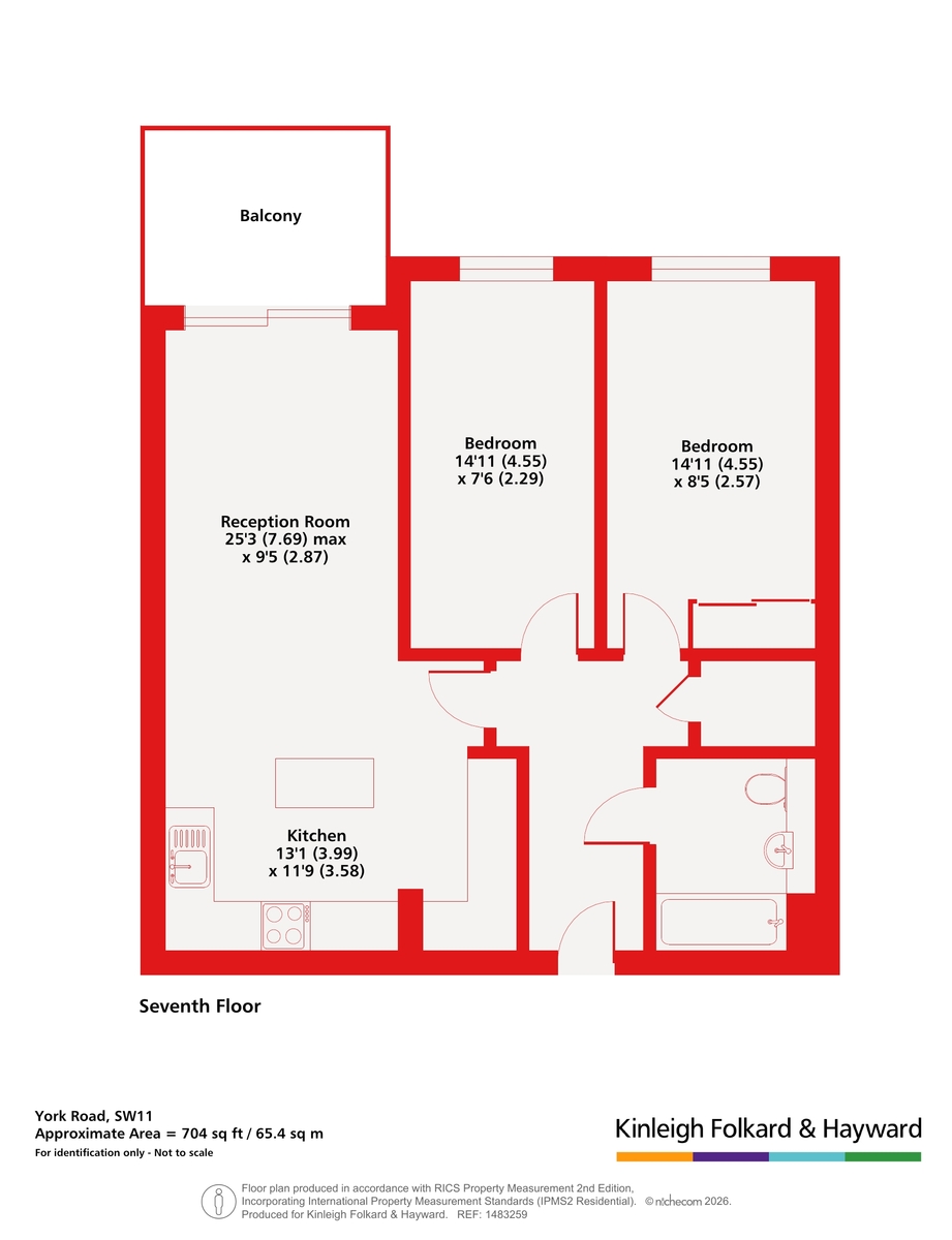 Apartment 71, 70, York Road, London floorplan