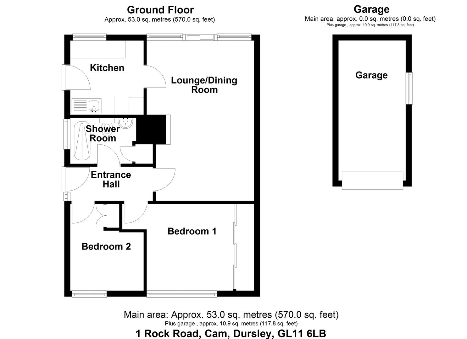 1, Rock Road, Dursley floorplan