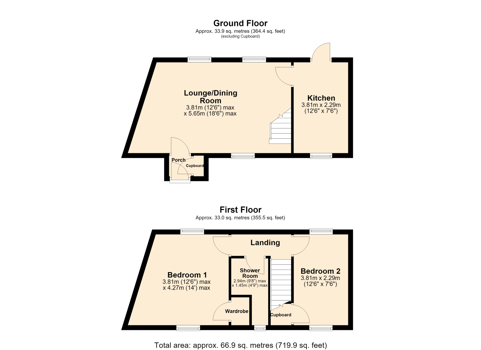 54 Grange Court, Northway, Tewkesbury floorplan