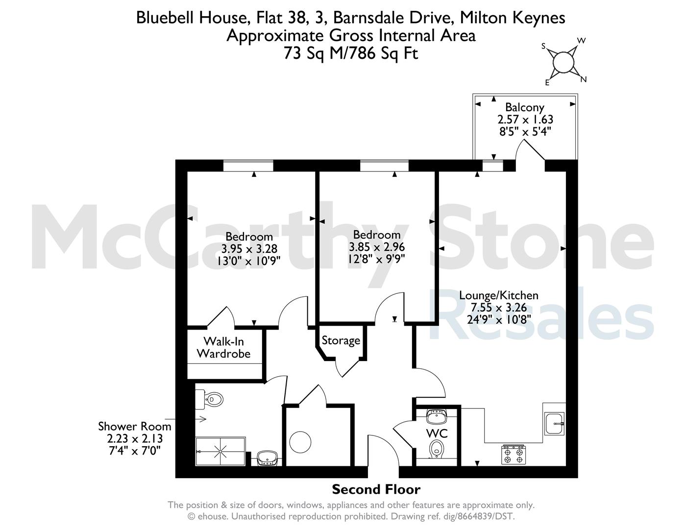 38 Bluebell House, Barnsdale Drive, Milton Keynes floorplan