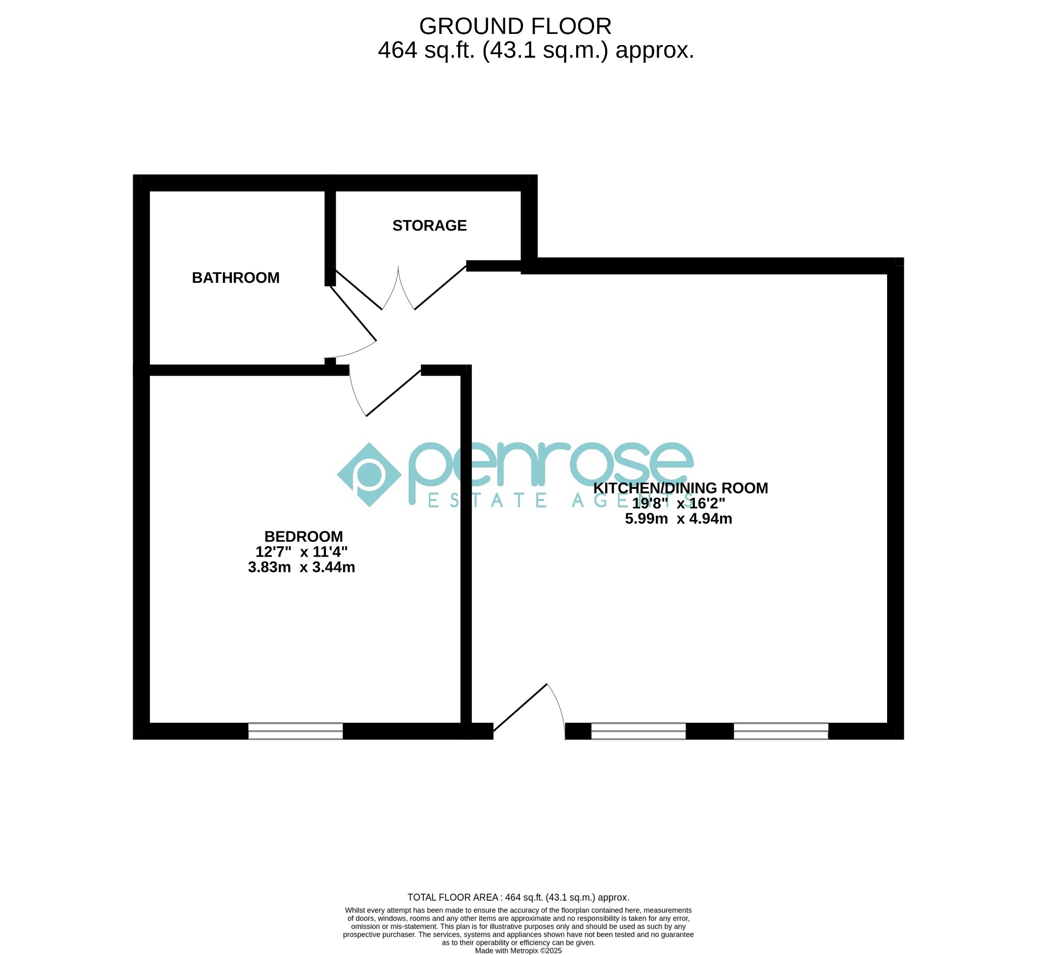Flat 52, The Elms, Luton floorplan