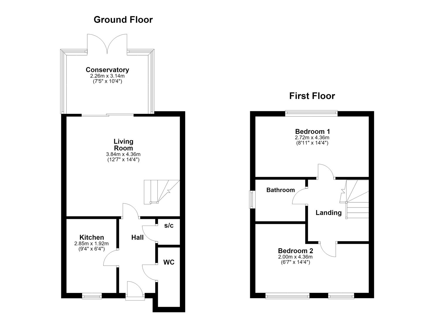 24, Wentin Close, Corby floorplan