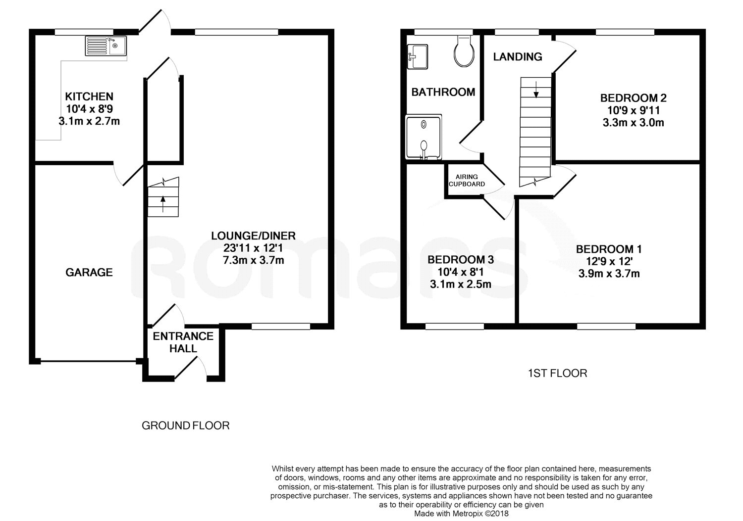 3 Bedrooms Terraced house for sale in Baileys Close, Blackwater, Surrey GU17