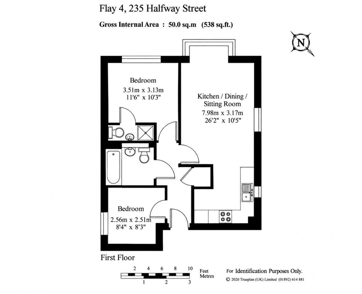 Flat 4, 235, Halfway Street, Sidcup floorplan