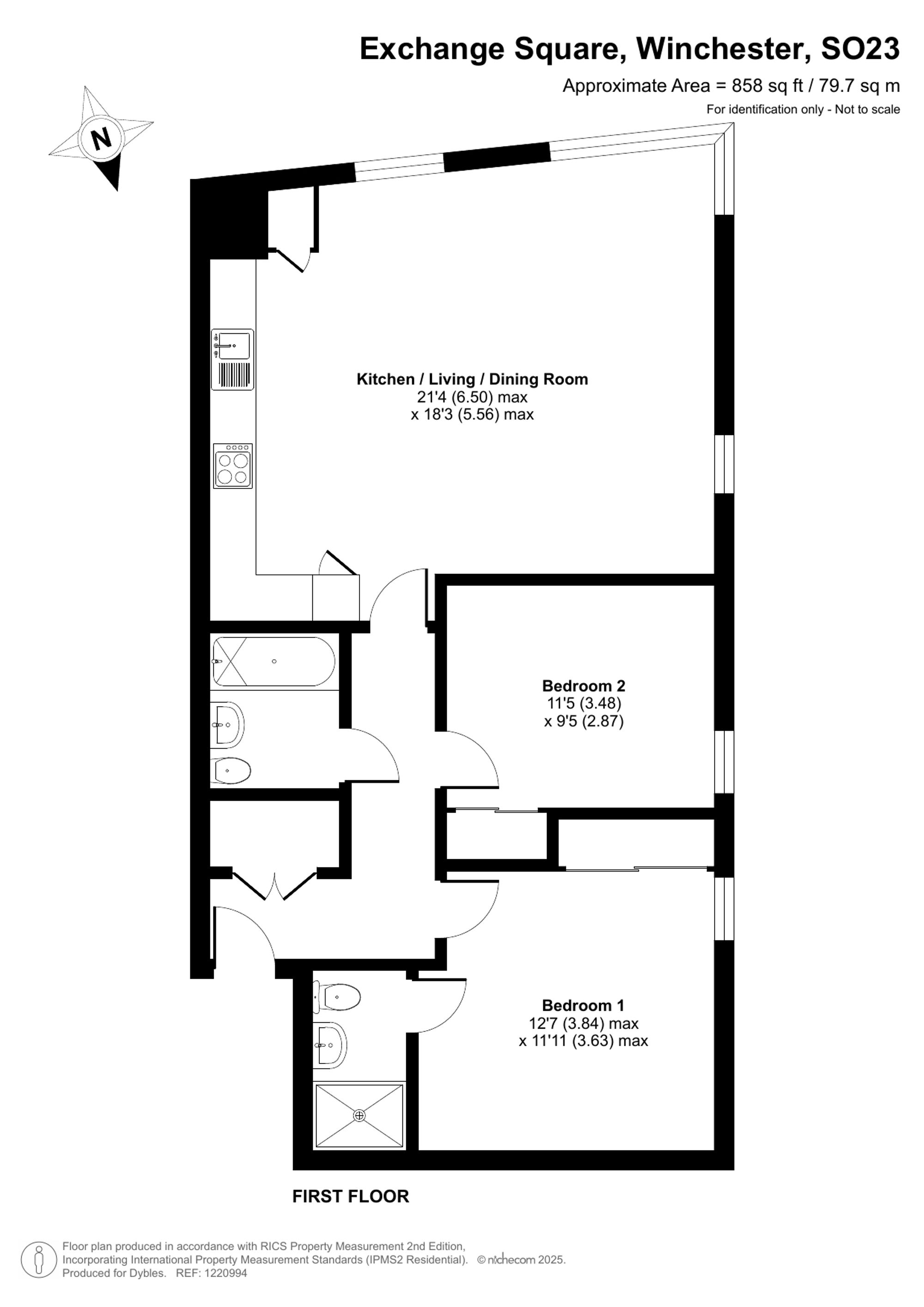 Flat 2, 3 Exchange Square, Winchester floorplan