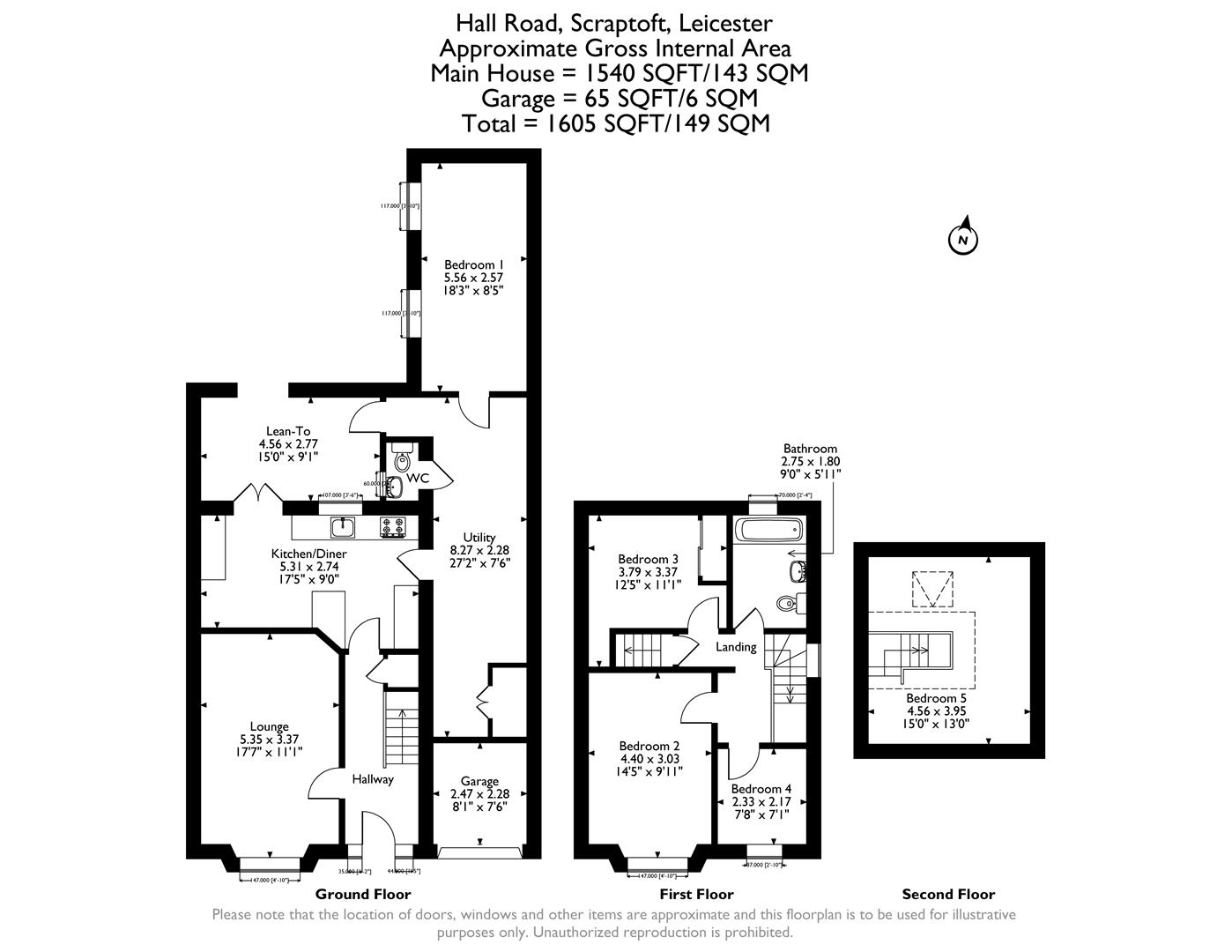 61, Hall Road, Leicester floorplan