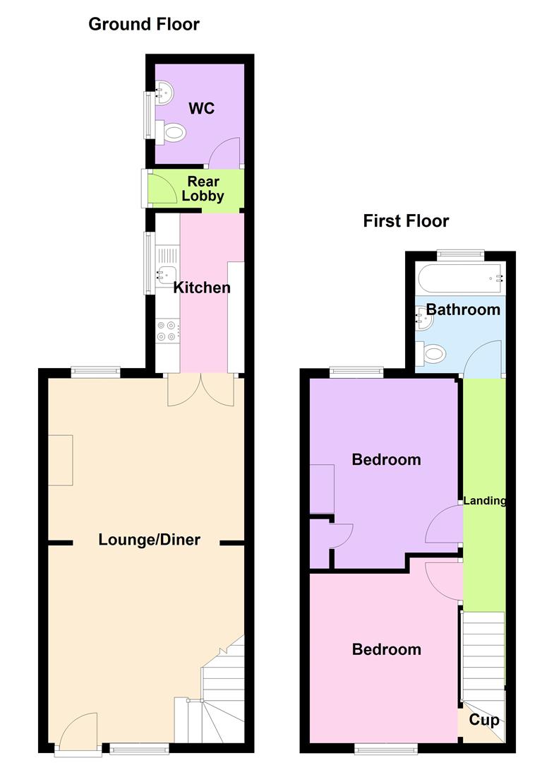 Belvoir Road, Coalville, Leicestershire LE67, 2 bedroom terraced house