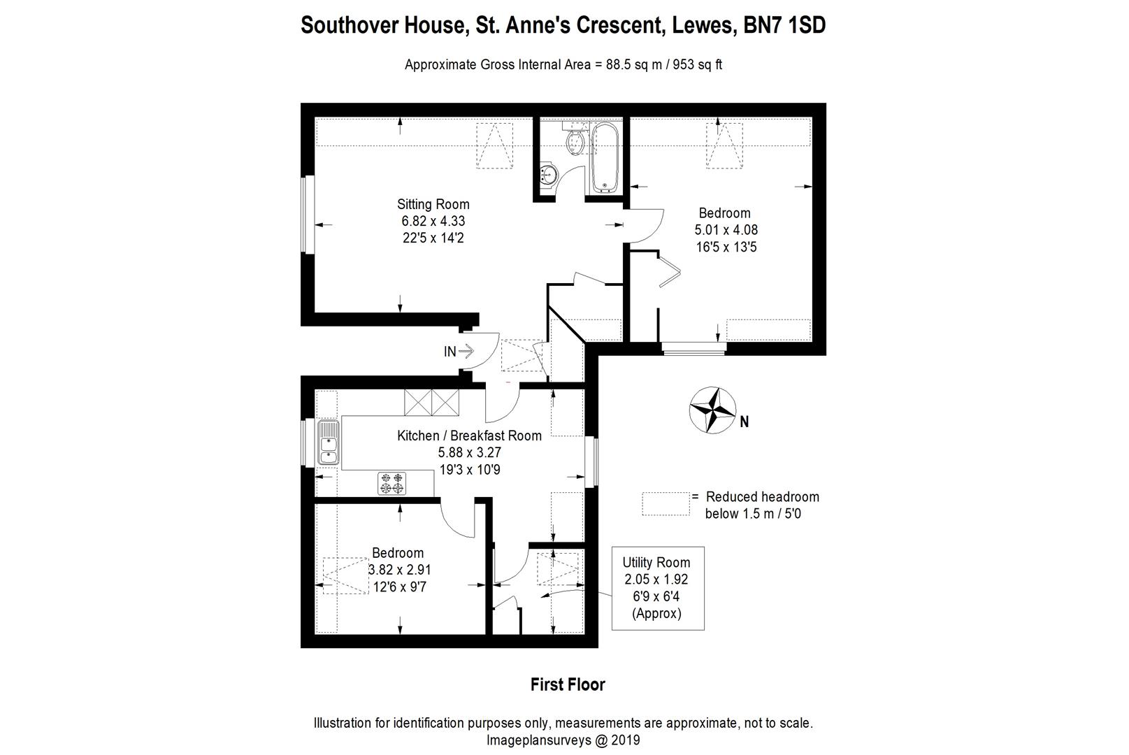 2 Bedrooms Flat for sale in St. Annes Crescent, Lewes BN7