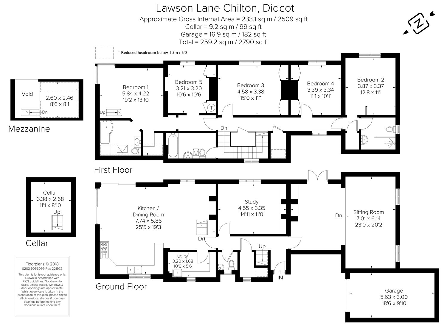 5 Bedrooms Detached house for sale in Lawson Lane, Chilton, Didcot OX11