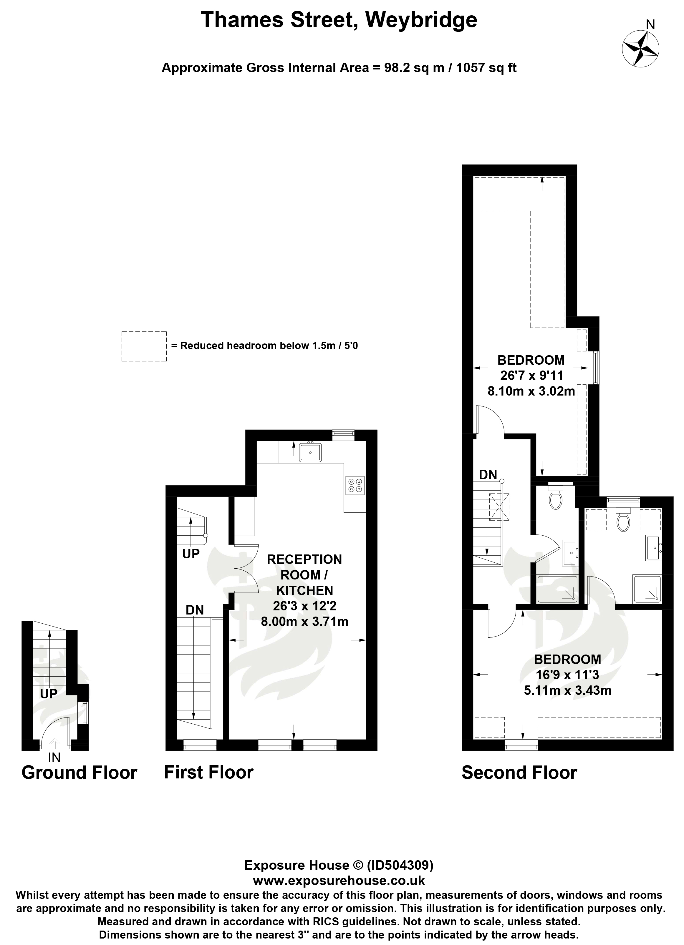 2 Bedrooms Flat for sale in Thames Street, Weybridge, Surrey KT13