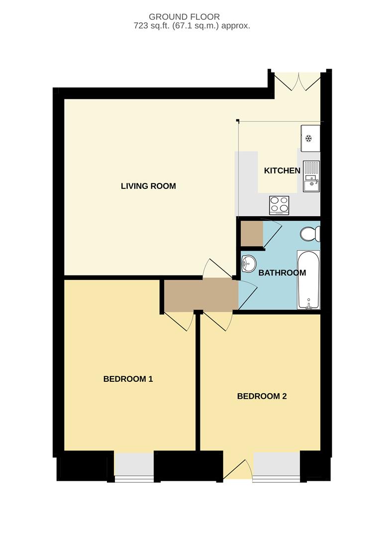 6 Bolingey Chapel Flats, Chapel Hill, Perranporth floorplan