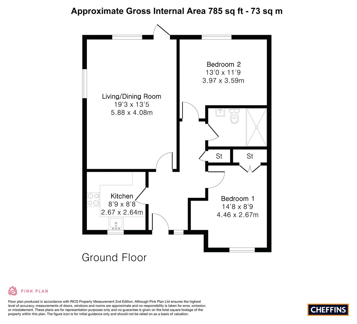 8 Close Care Bungalows, Cottenham Court, High Street, Cottenham floorplan
