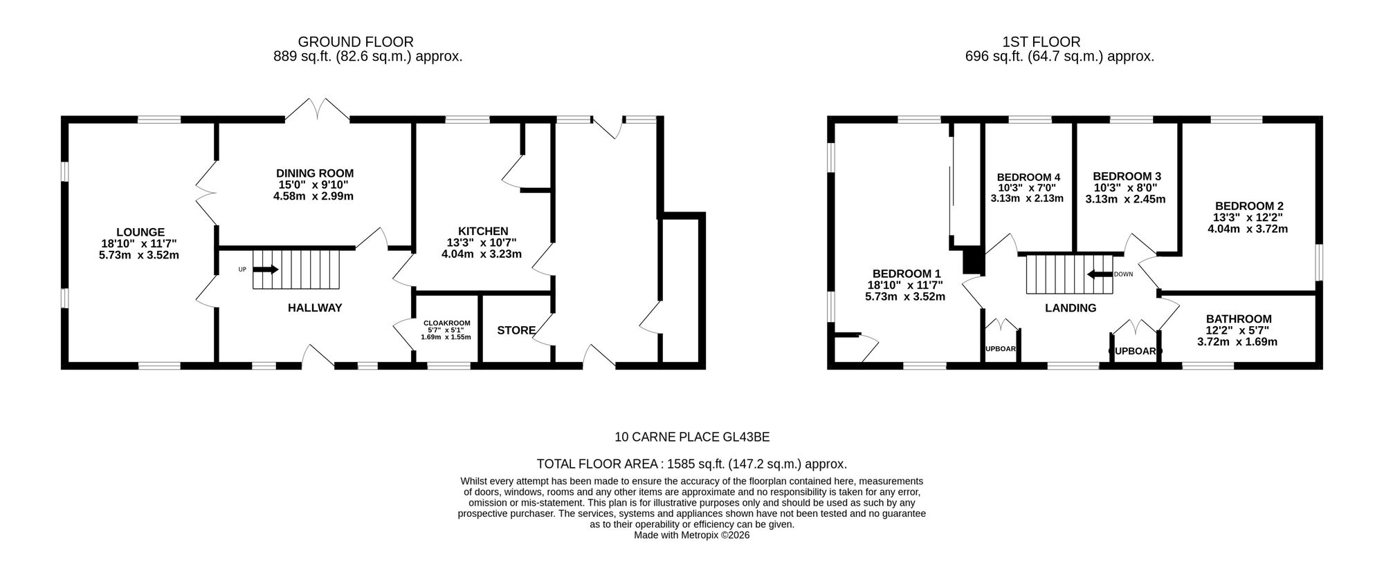 10 Carne Place, Gloucester floorplan