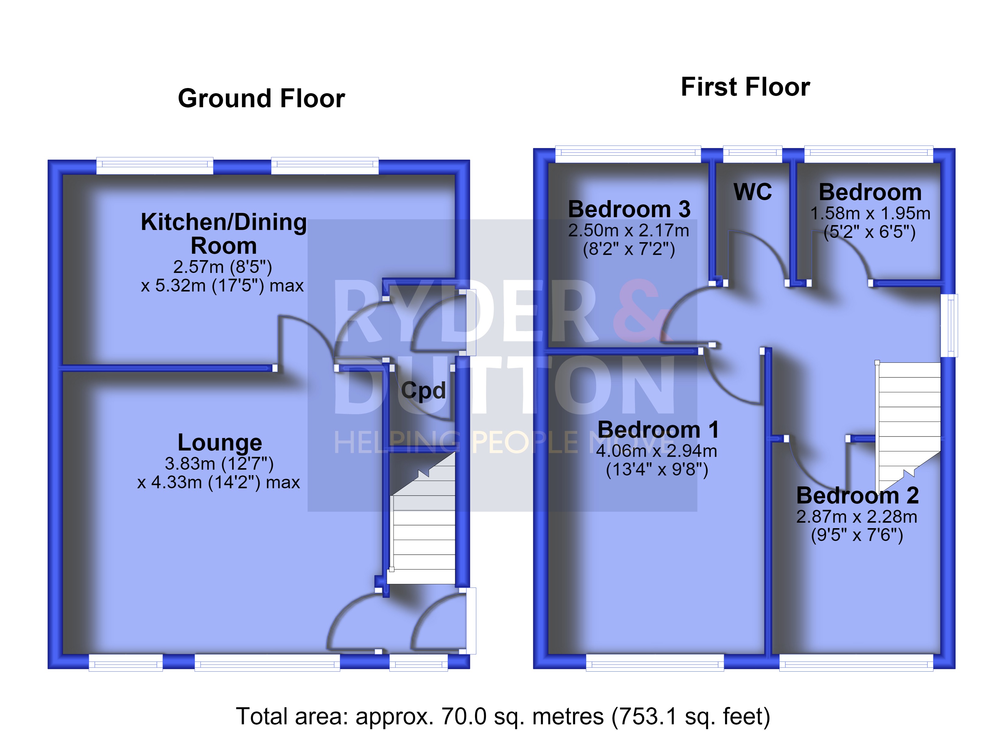 2, Hall Street, Oldham floorplan