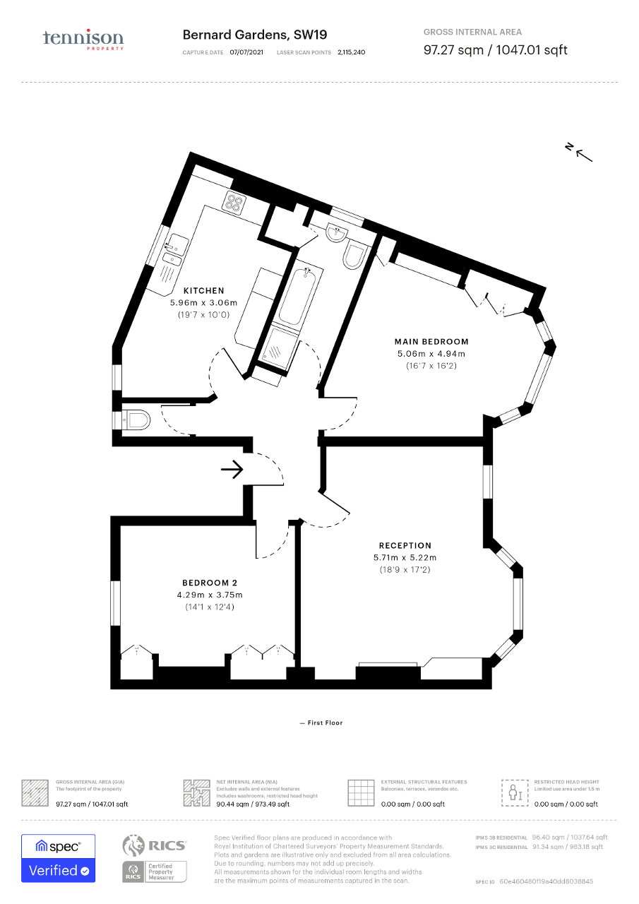 17, Bernard Gardens, Wimbledon floorplan