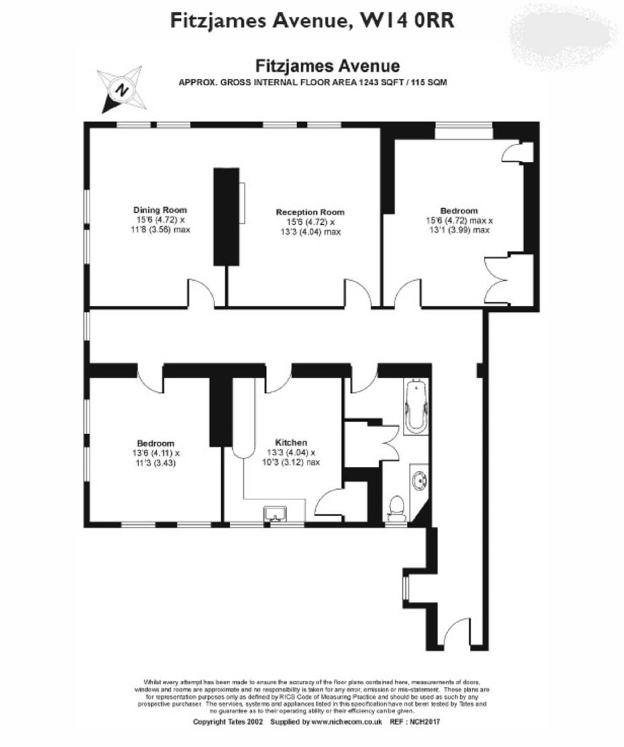 Fitzjames Avenue, 58B, Fitzjames Avenue, West Kensington floorplan