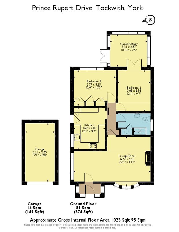 2 bed detached bungalow for sale in Prince Rupert Drive, Tockwith, York