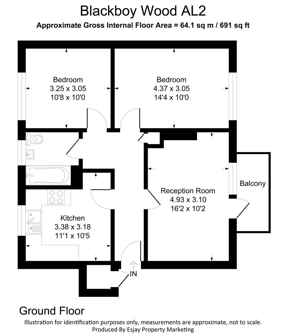 47, Black Boy Wood, St. Albans floorplan