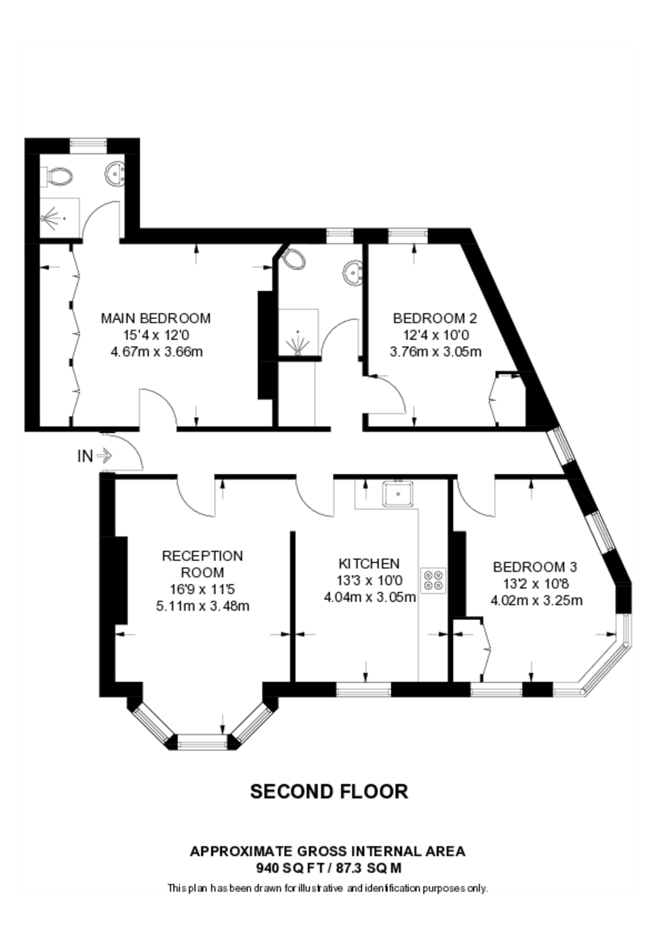 Dover Mansions, Brixton floorplan