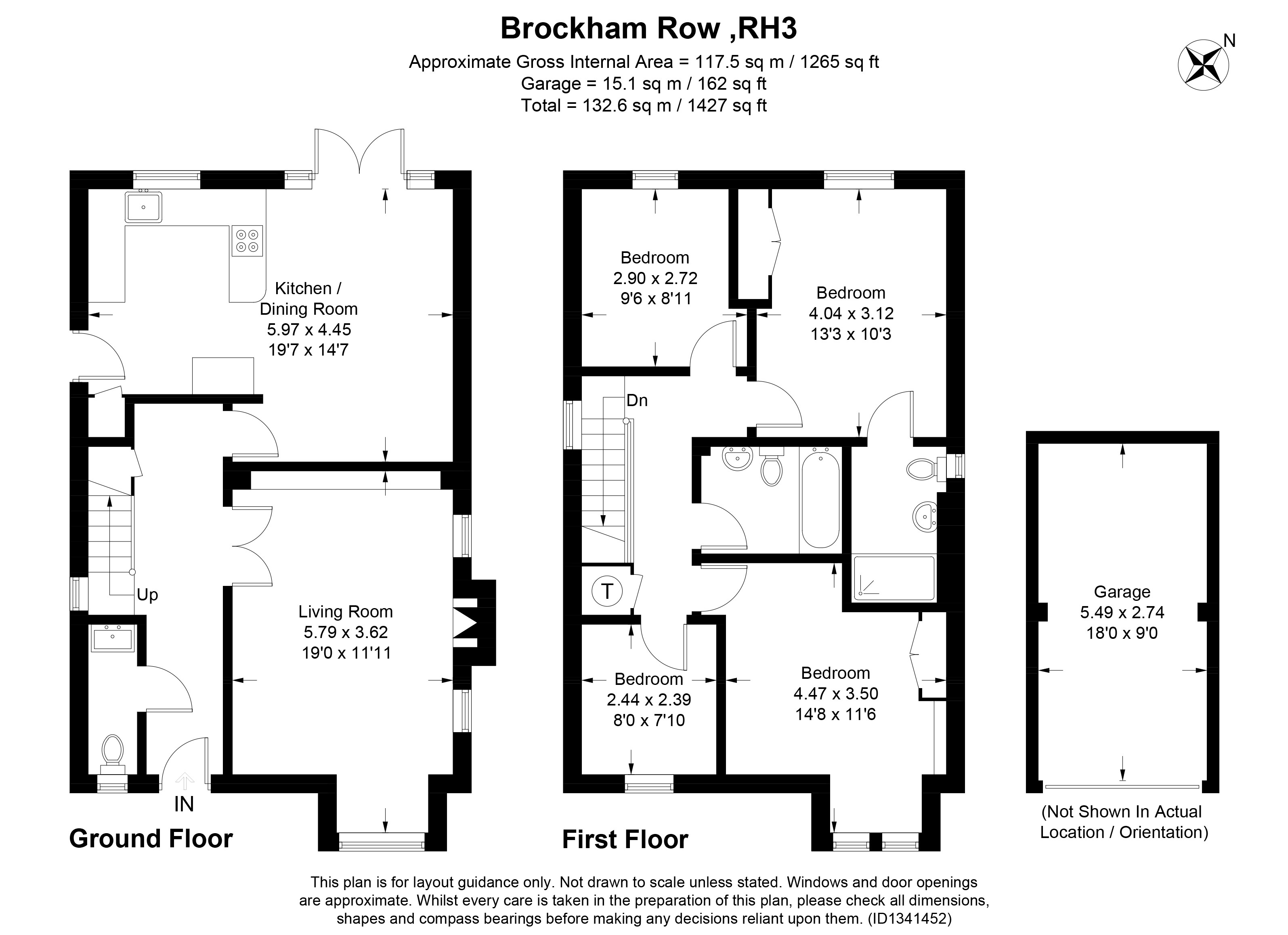2 Brockham Row, Middle Street, Betchworth floorplan