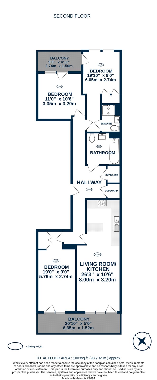 Apartment 206 Espalier Gardens, 1, Kilburn High Road, London floorplan