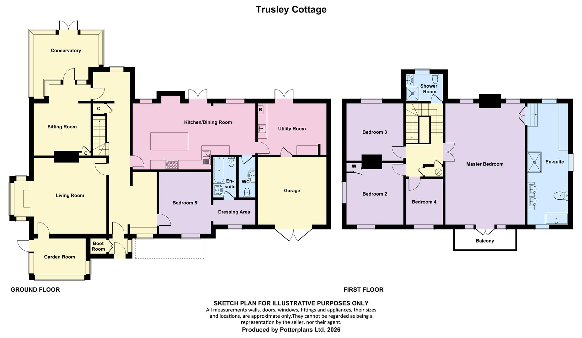 Trusley Cottage, York Lane, Totland Bay floorplan