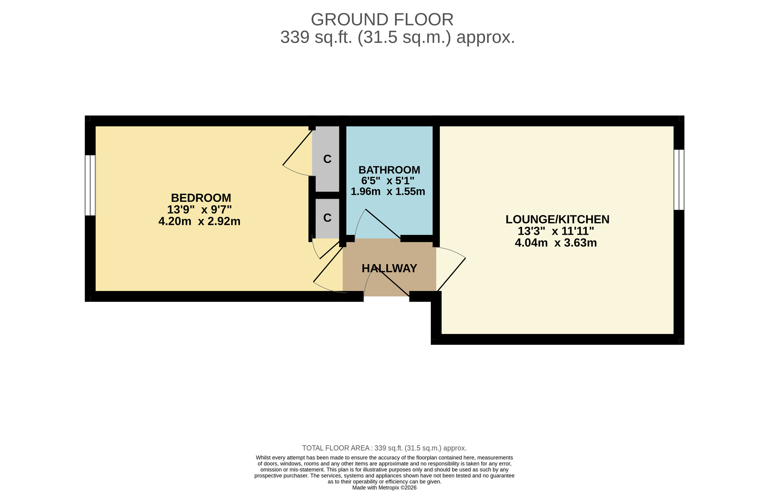 1/1, 10 John Street, Hamilton floorplan