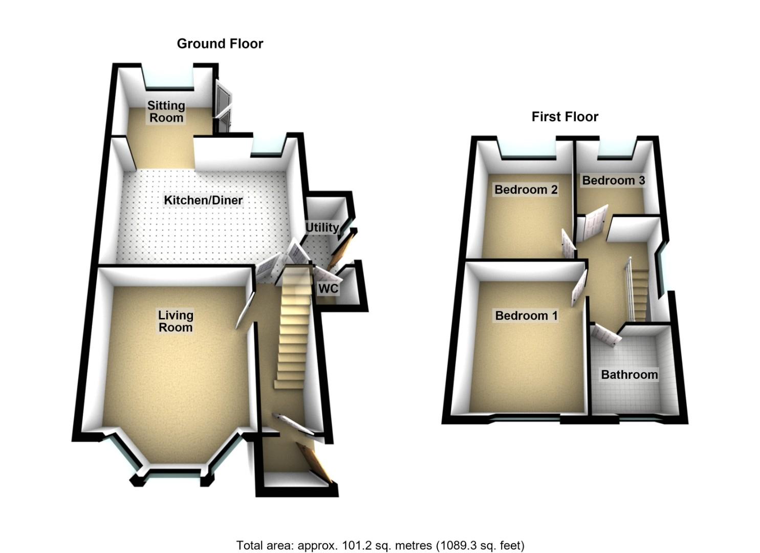13, Monks Avenue, Whitley Bay floorplan