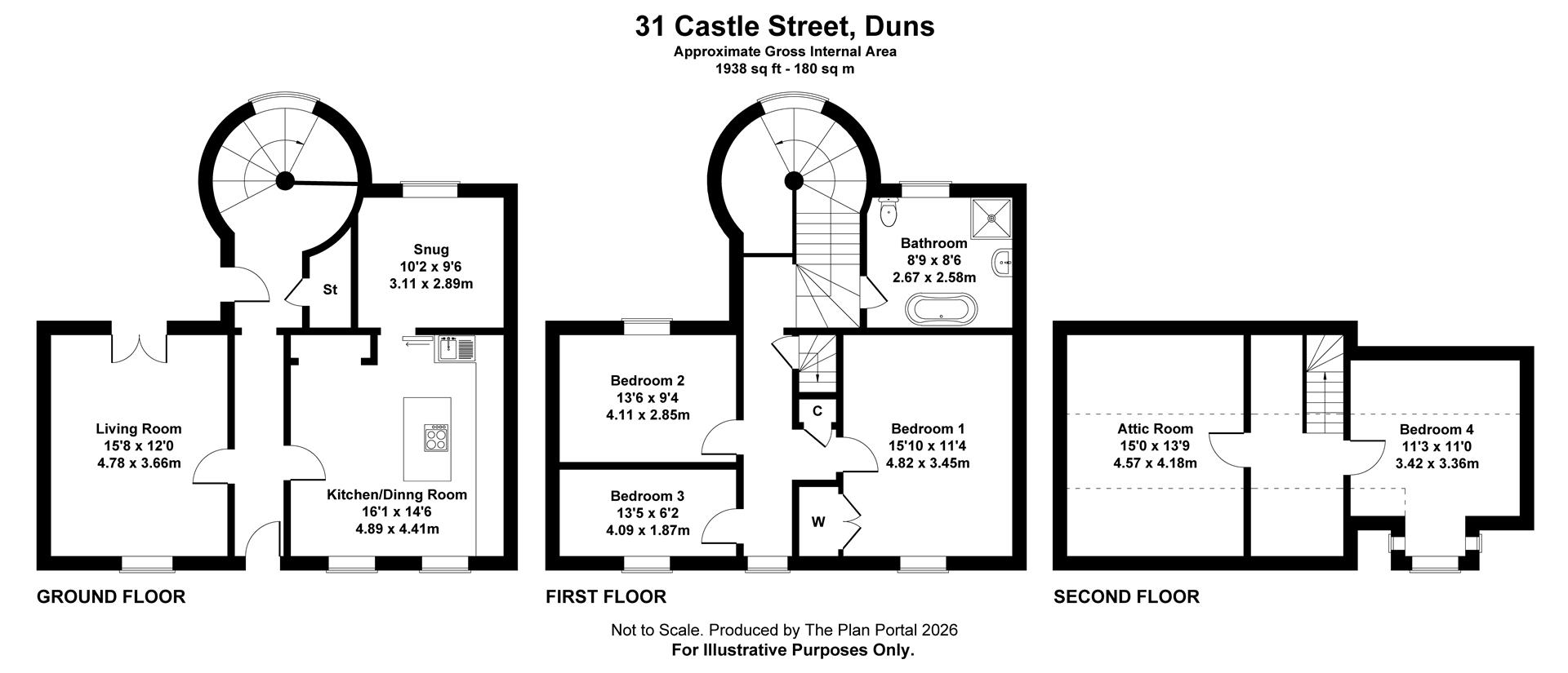 31, Castle Street, Duns floorplan