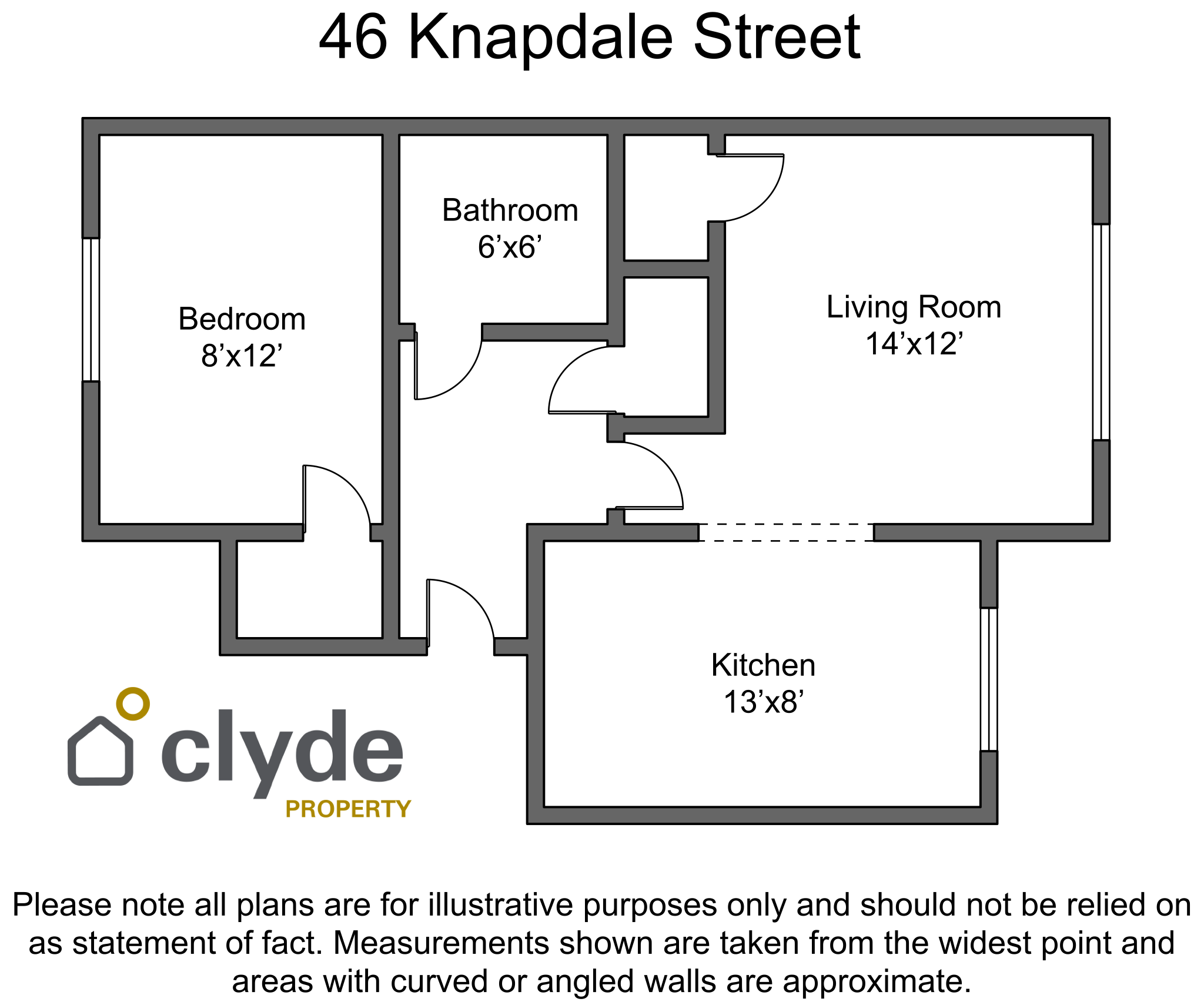 46, Flat 1-1, Knapdale Street, Glasgow floorplan