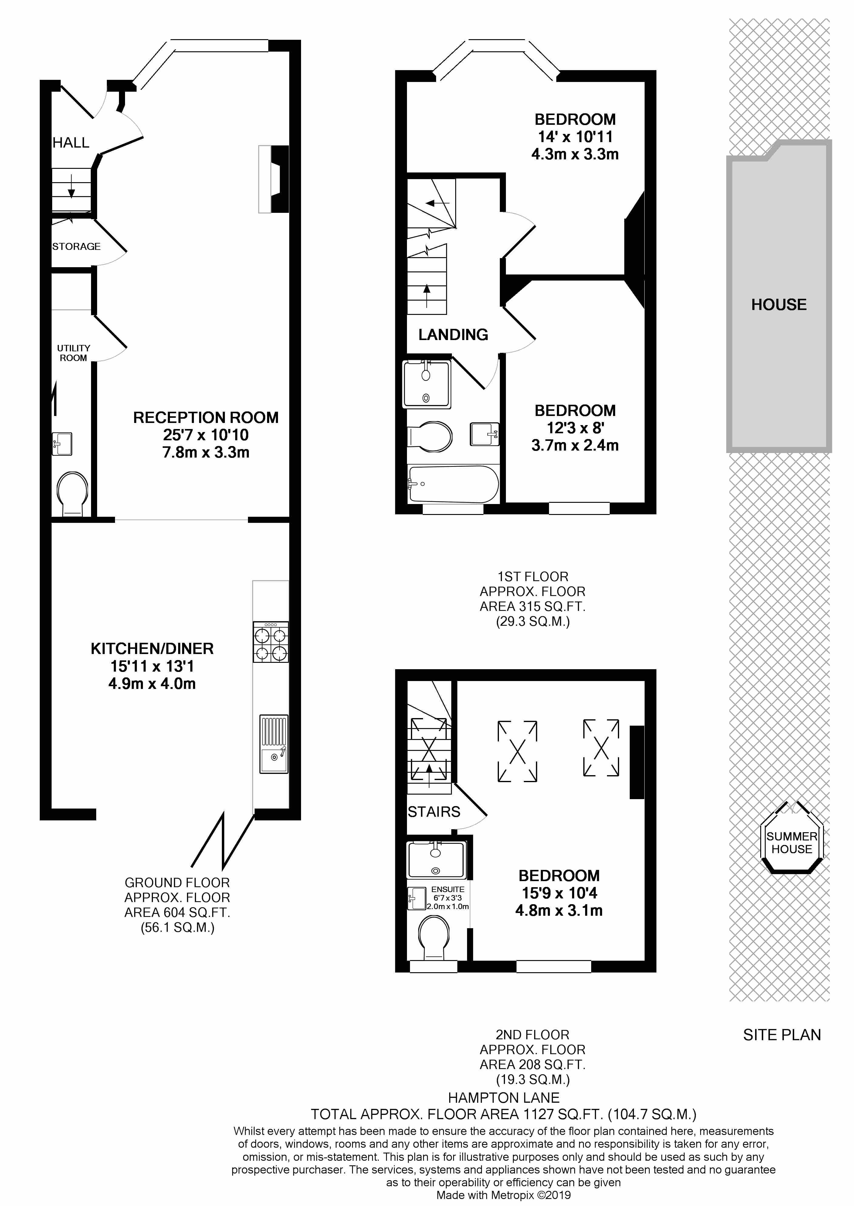 3 Bedrooms Terraced house for sale in Hampton Lane, Hanworth TW13