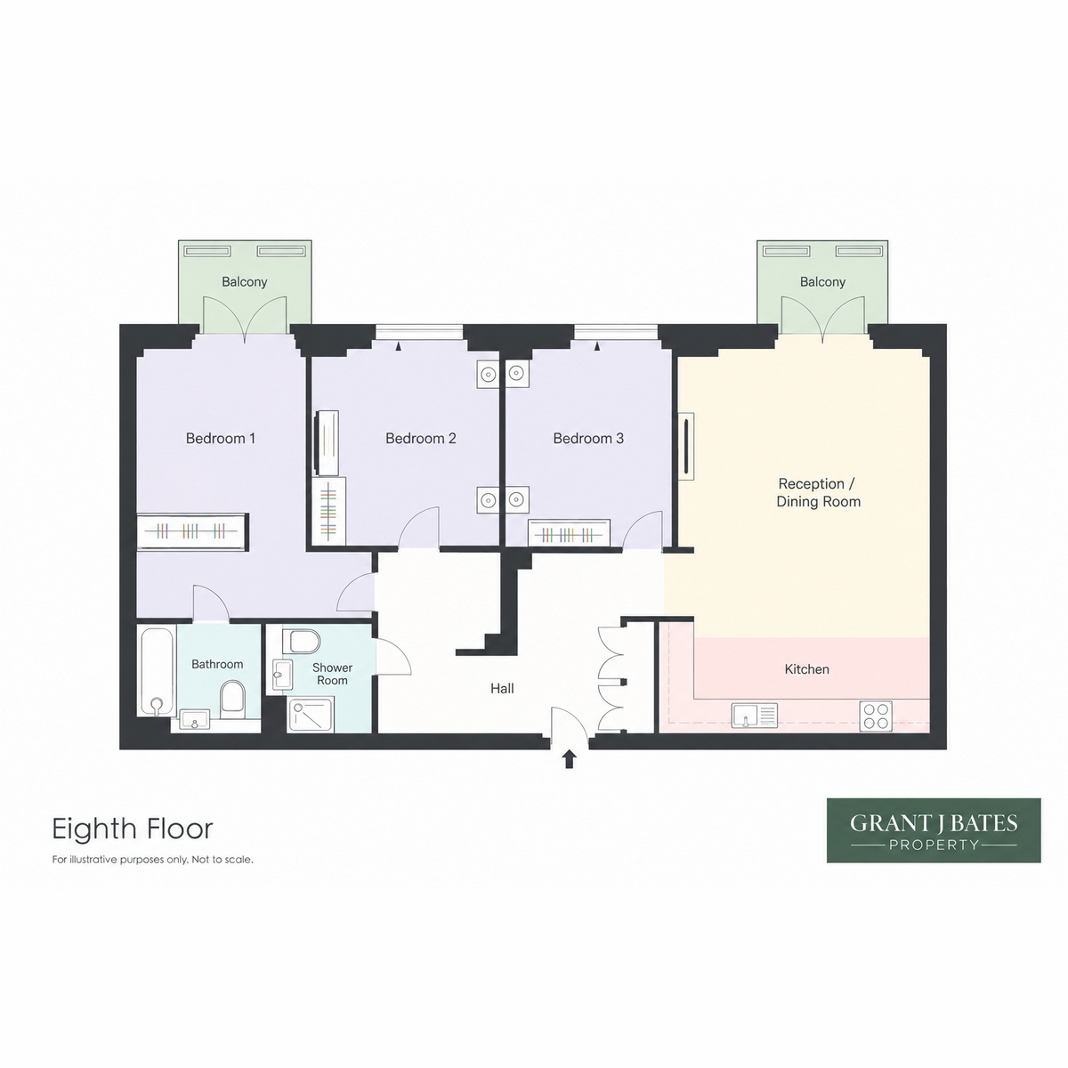 Flat 42, Thornes House, Charles Clowes Walk, London floorplan